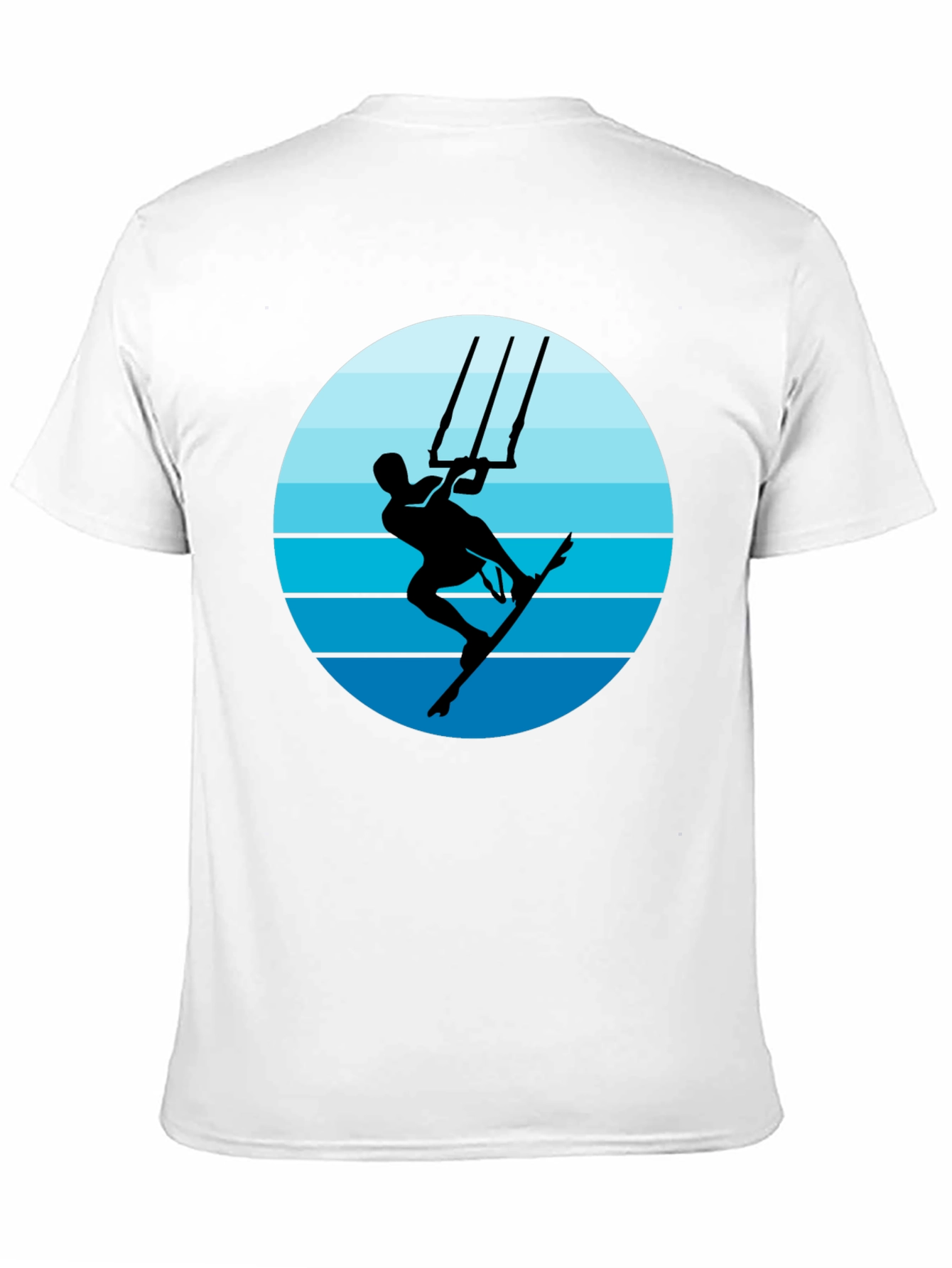 Kitesurfing Graphic T-Shirt - Black Cotton Tee