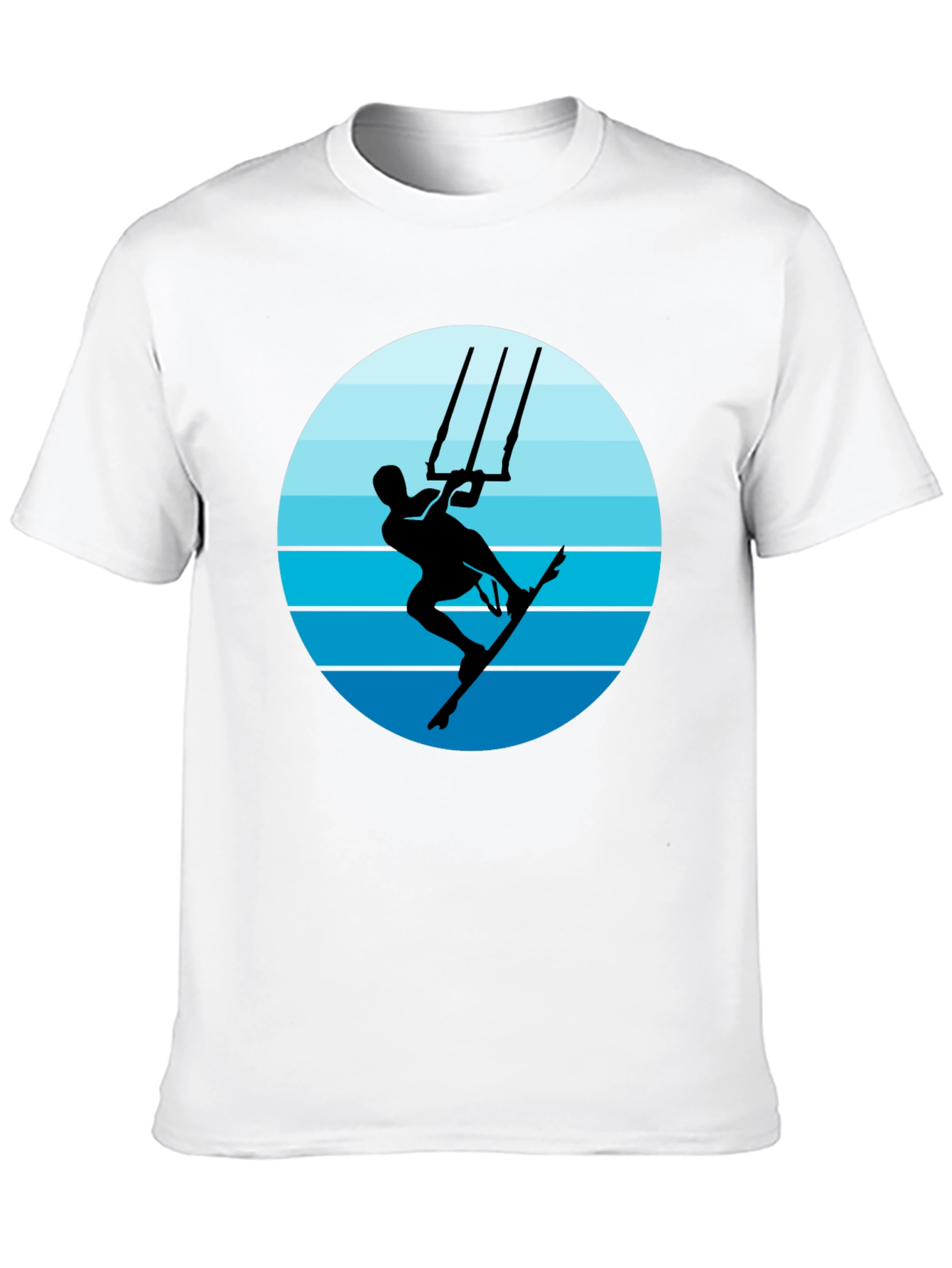 Kitesurfing Graphic T-Shirt - Black Cotton Tee