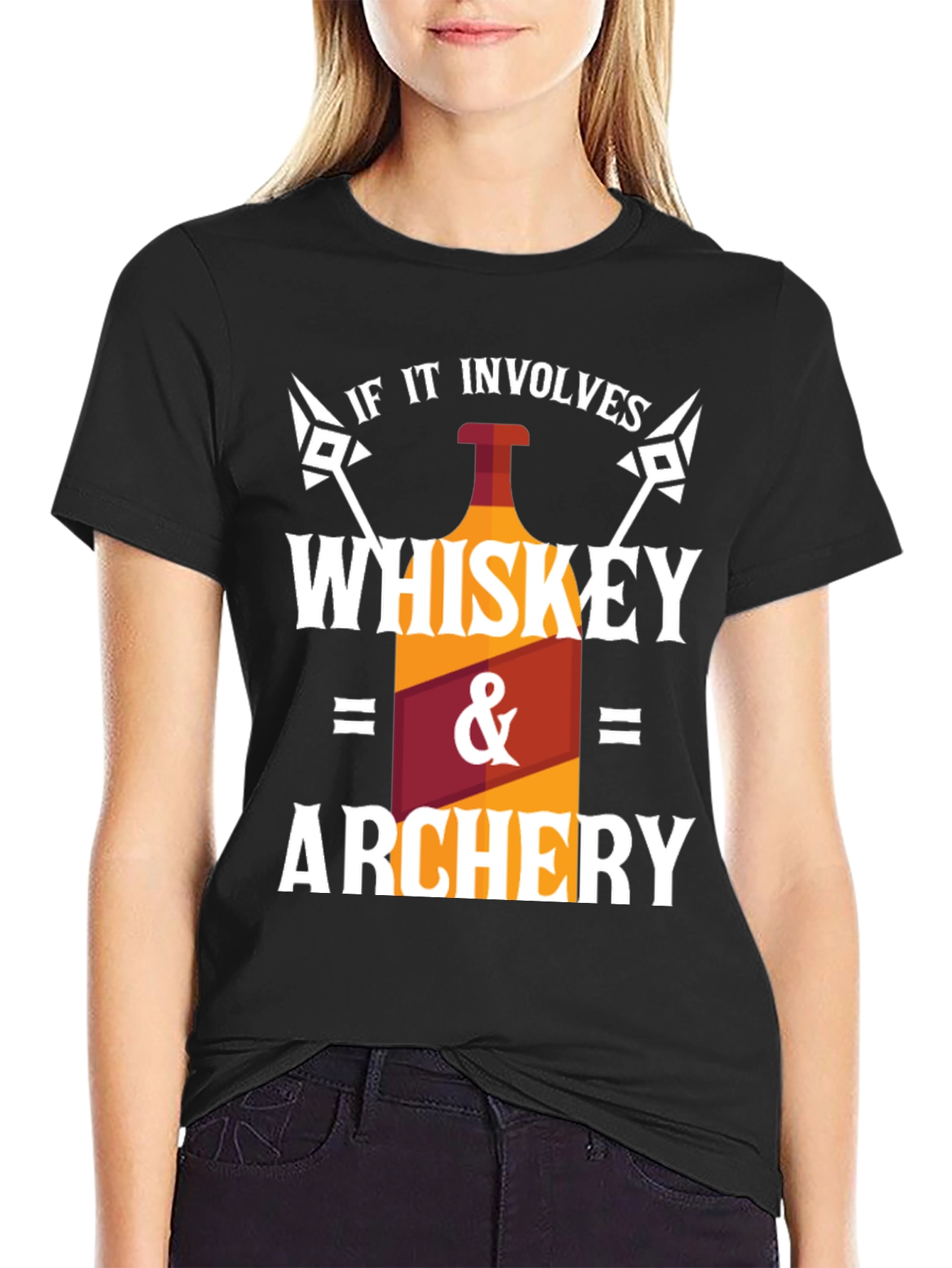 Whiskey & Archery Black Graphic T-Shirt