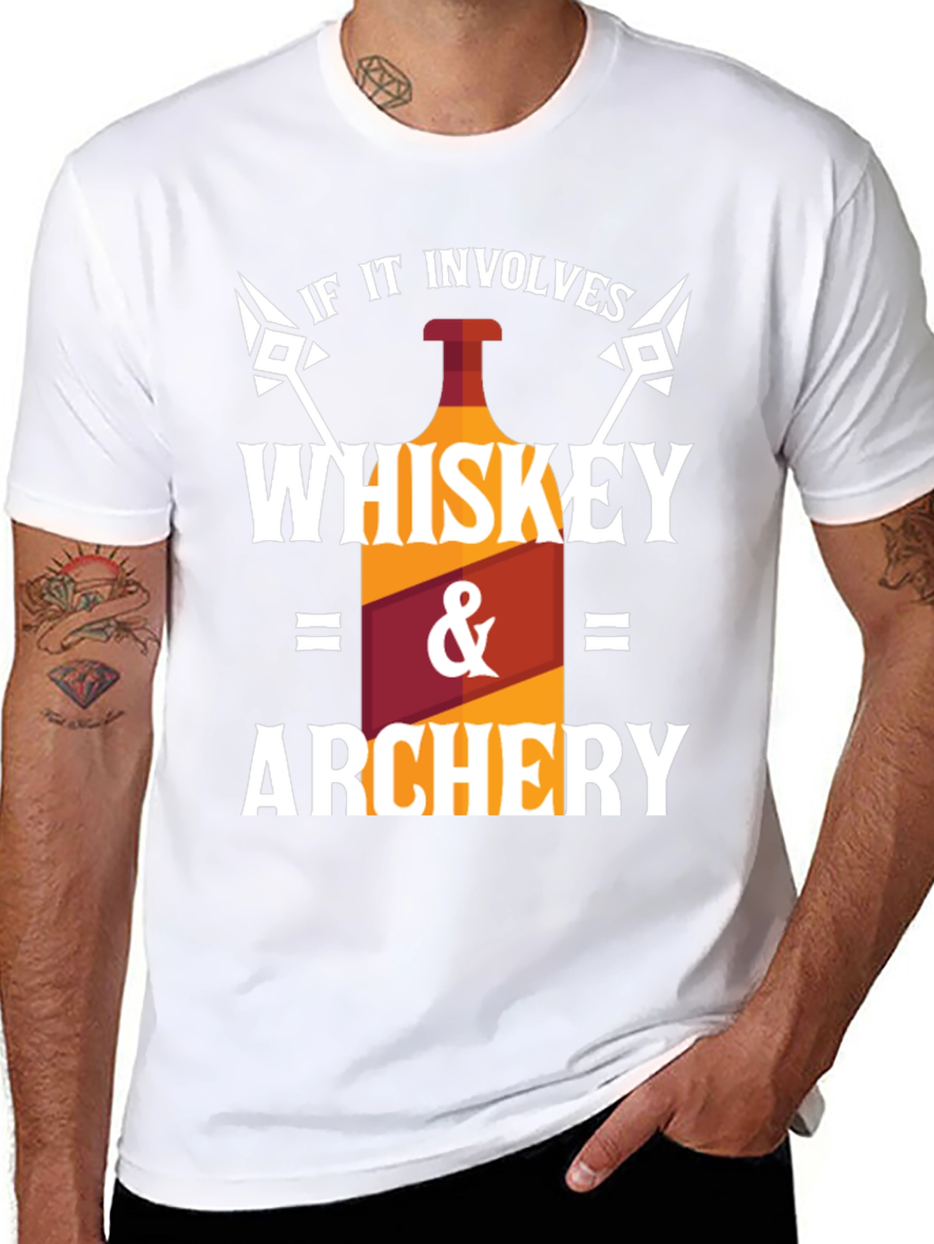 Whiskey & Archery Black Graphic T-Shirt