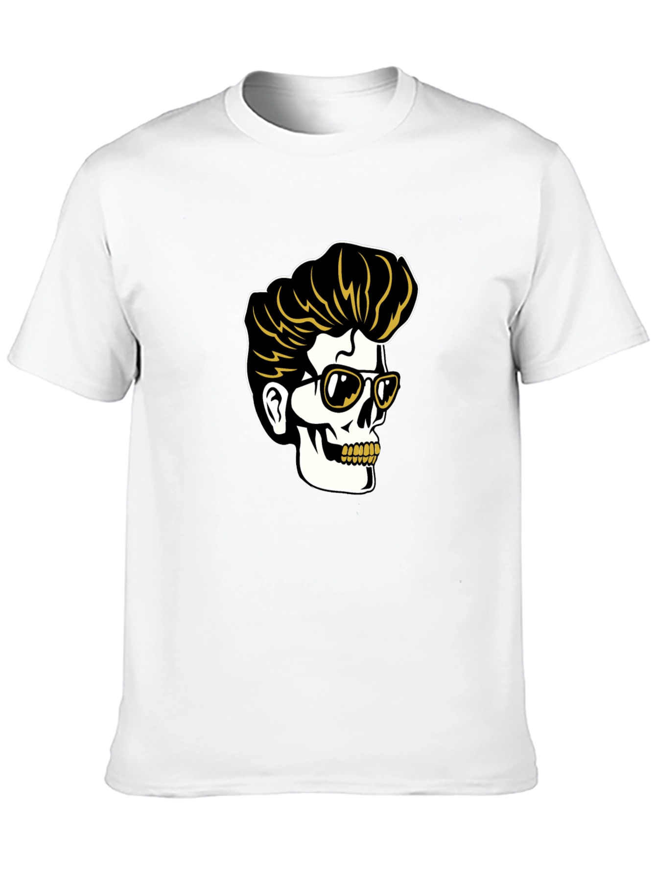 Cool Skull Graphic Tee - Rockabilly Style