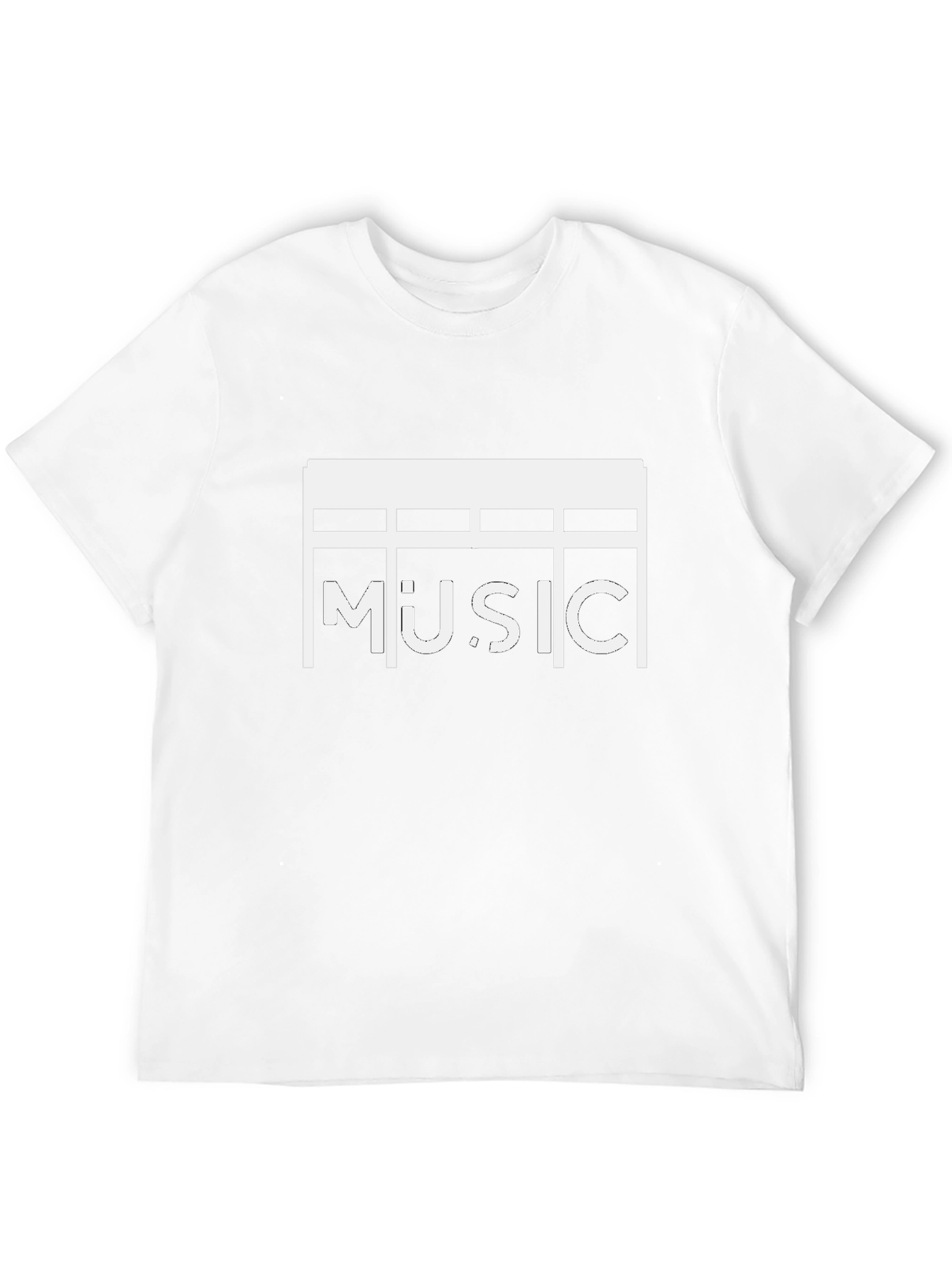 Stylish Music Graphic Black T-Shirt