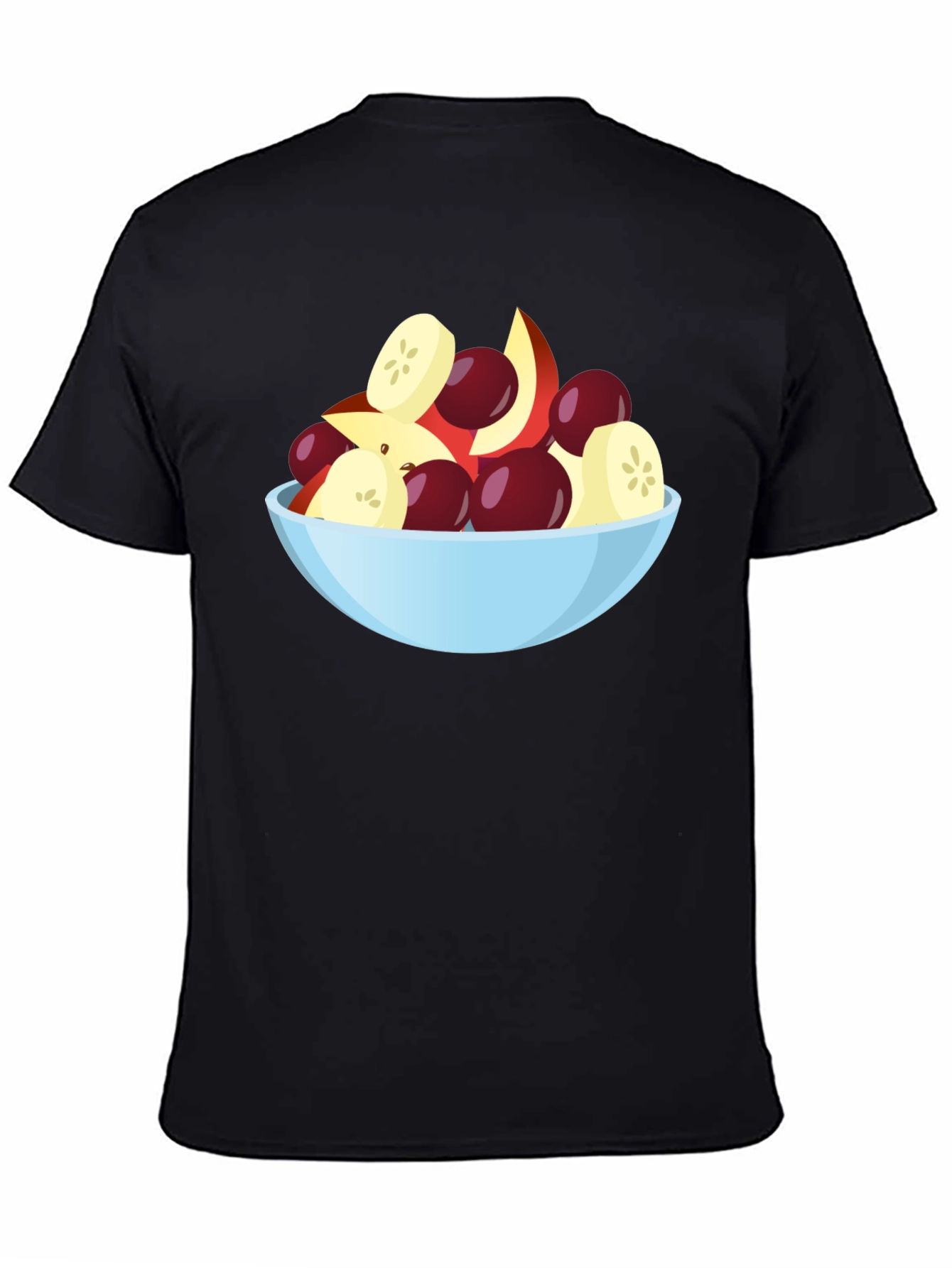 Fruit Salad Bowl Graphic Black T-Shirt