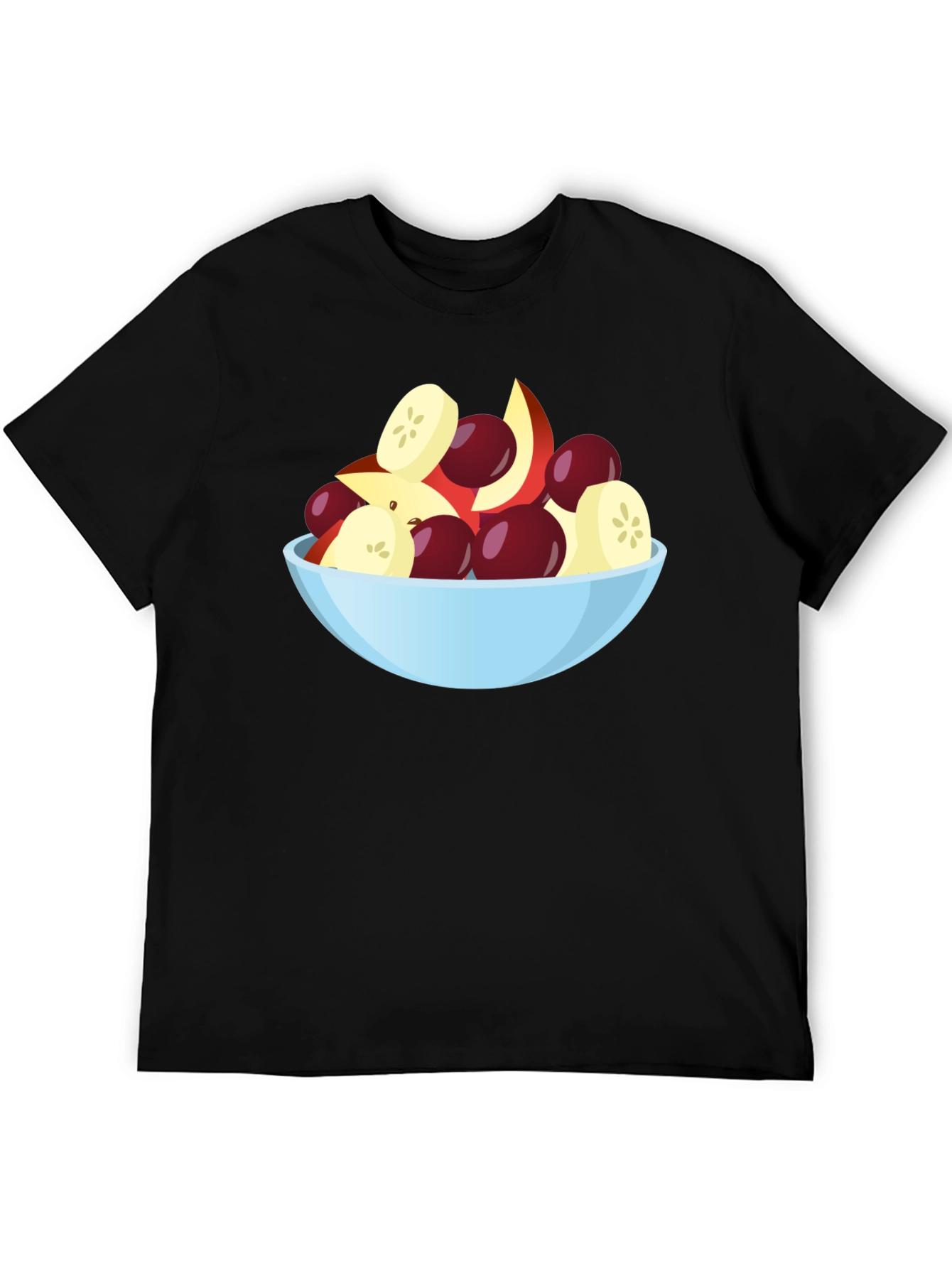 Fruit Salad Bowl Graphic Black T-Shirt