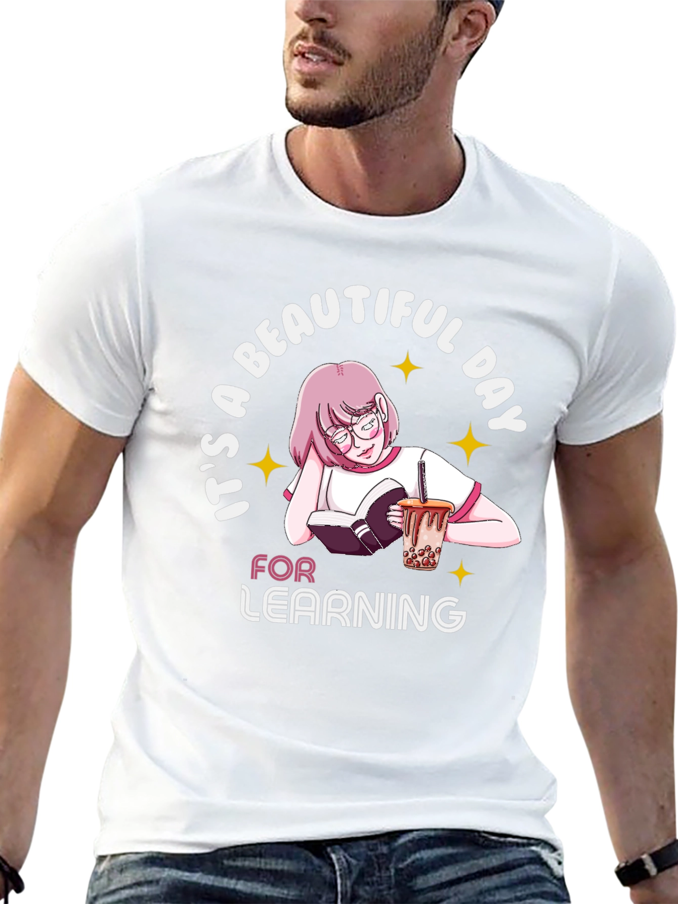 Beautiful Day For Learning Black T-Shirt