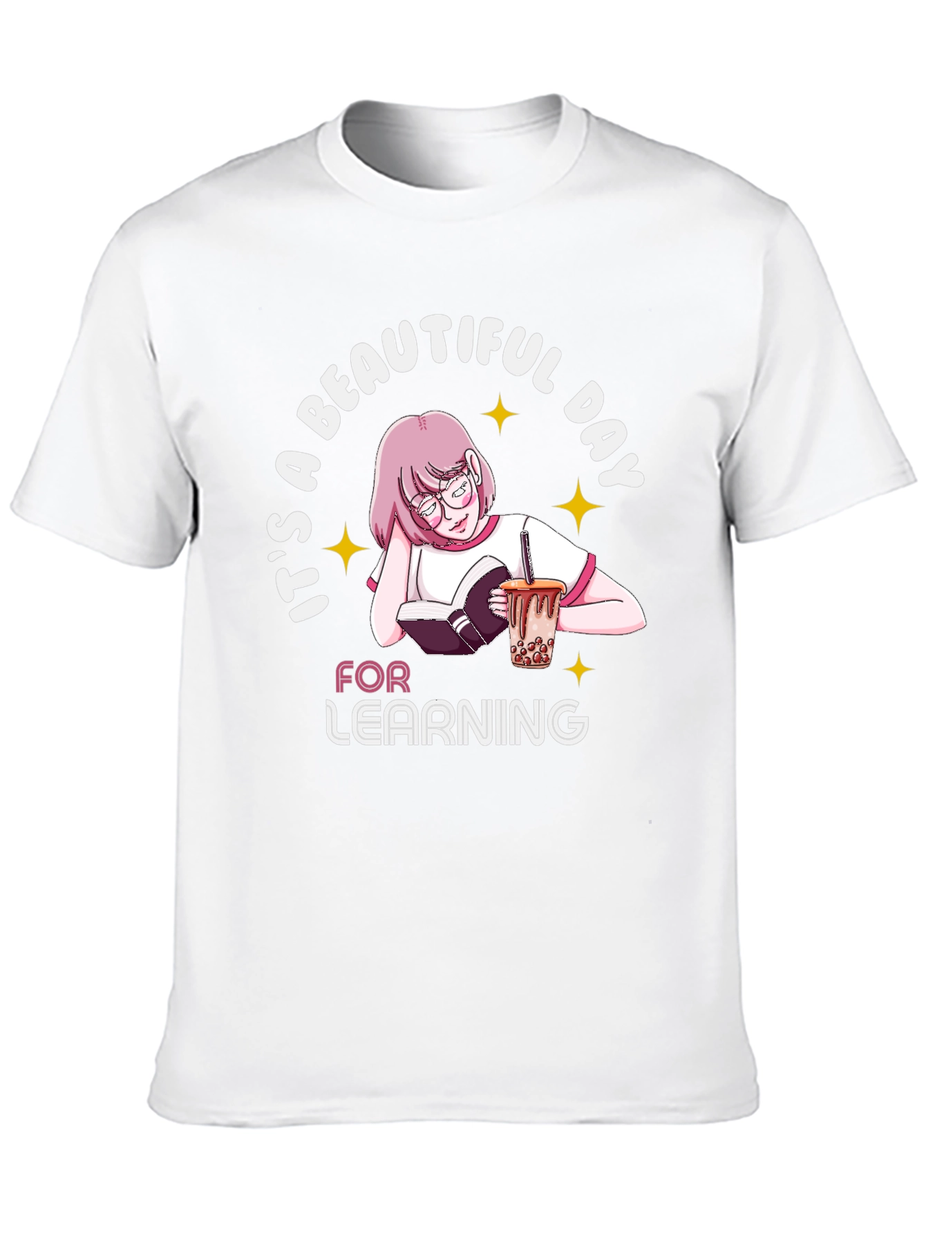 Beautiful Day For Learning Black T-Shirt
