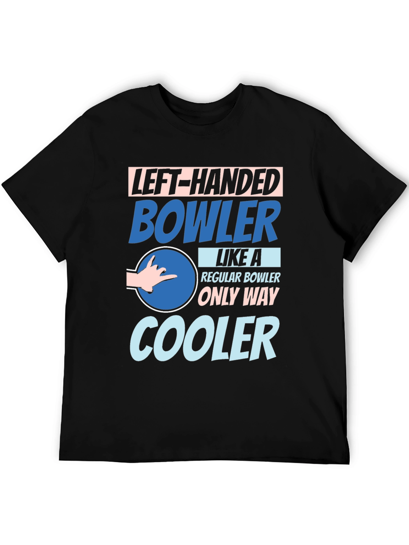 Left-Handed Bowler T-Shirt - Unique Design