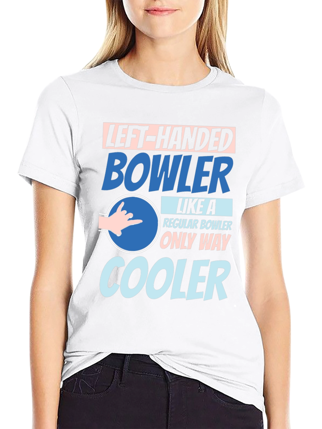 Left-Handed Bowler T-Shirt - Unique Design