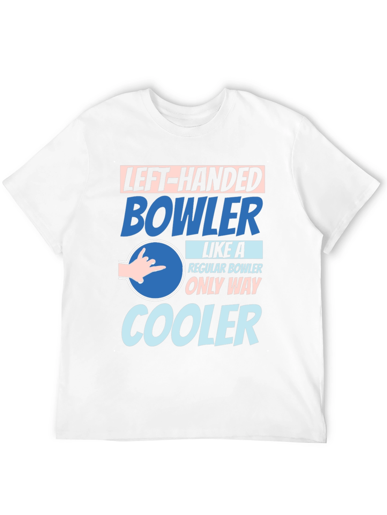 Left-Handed Bowler T-Shirt - Unique Design