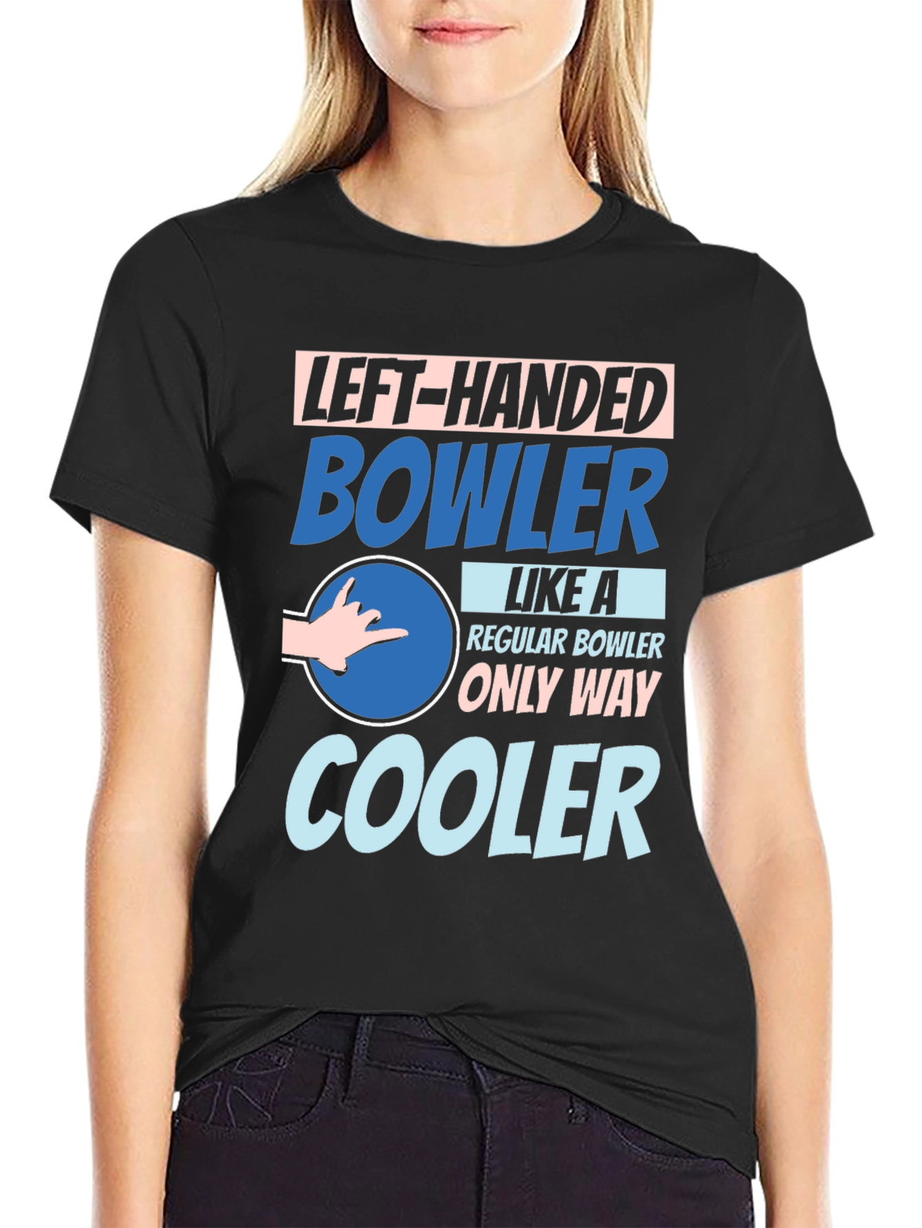 Left-Handed Bowler T-Shirt - Unique Design