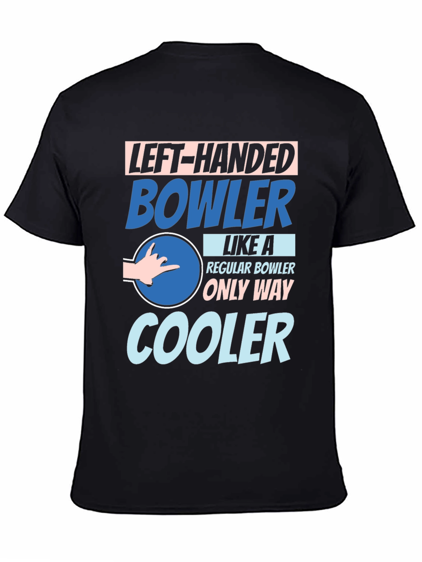 Left-Handed Bowler T-Shirt - Unique Design