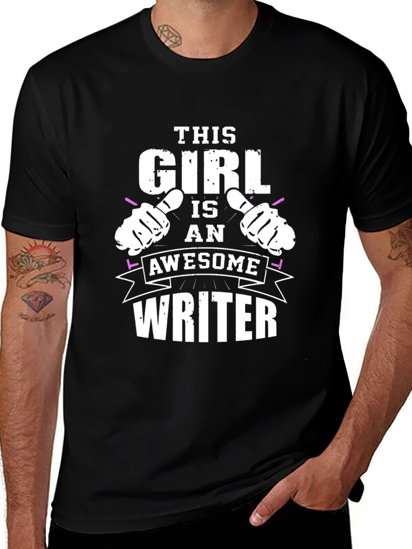 Awesome Writer T-Shirt - Black Graphic Tee