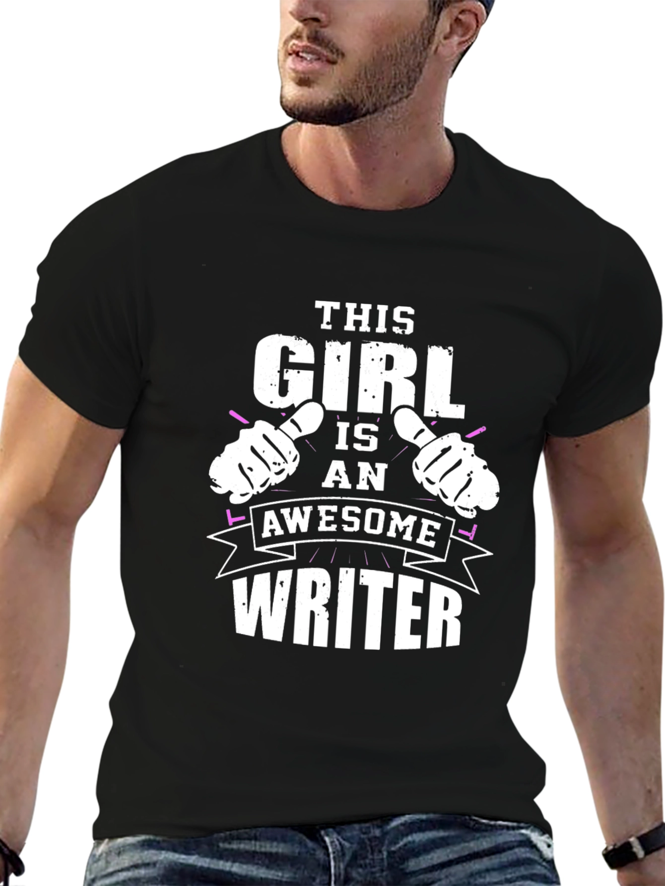 Awesome Writer T-Shirt - Black Graphic Tee