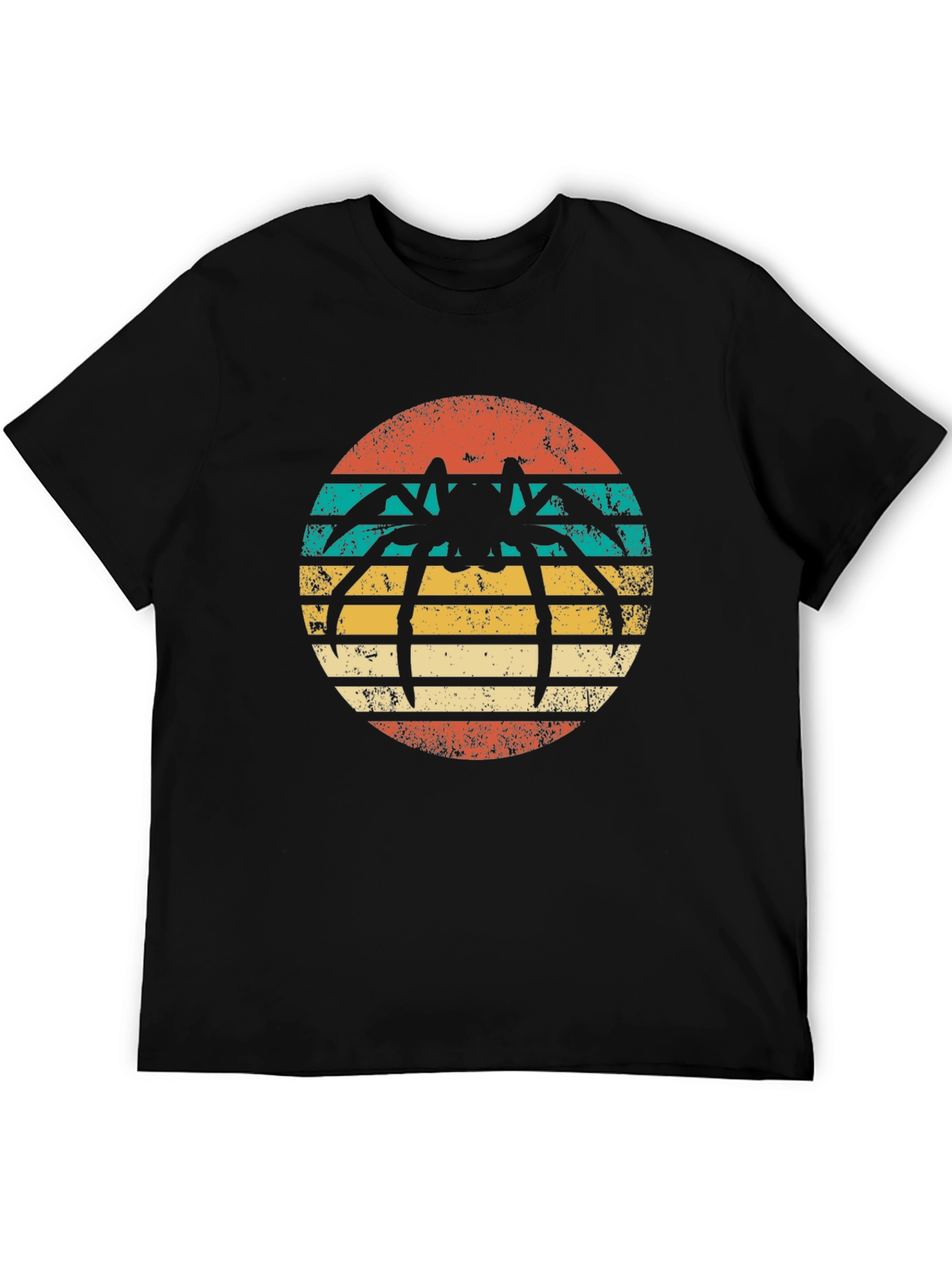 Retro Spider Graphic T-Shirt - Black