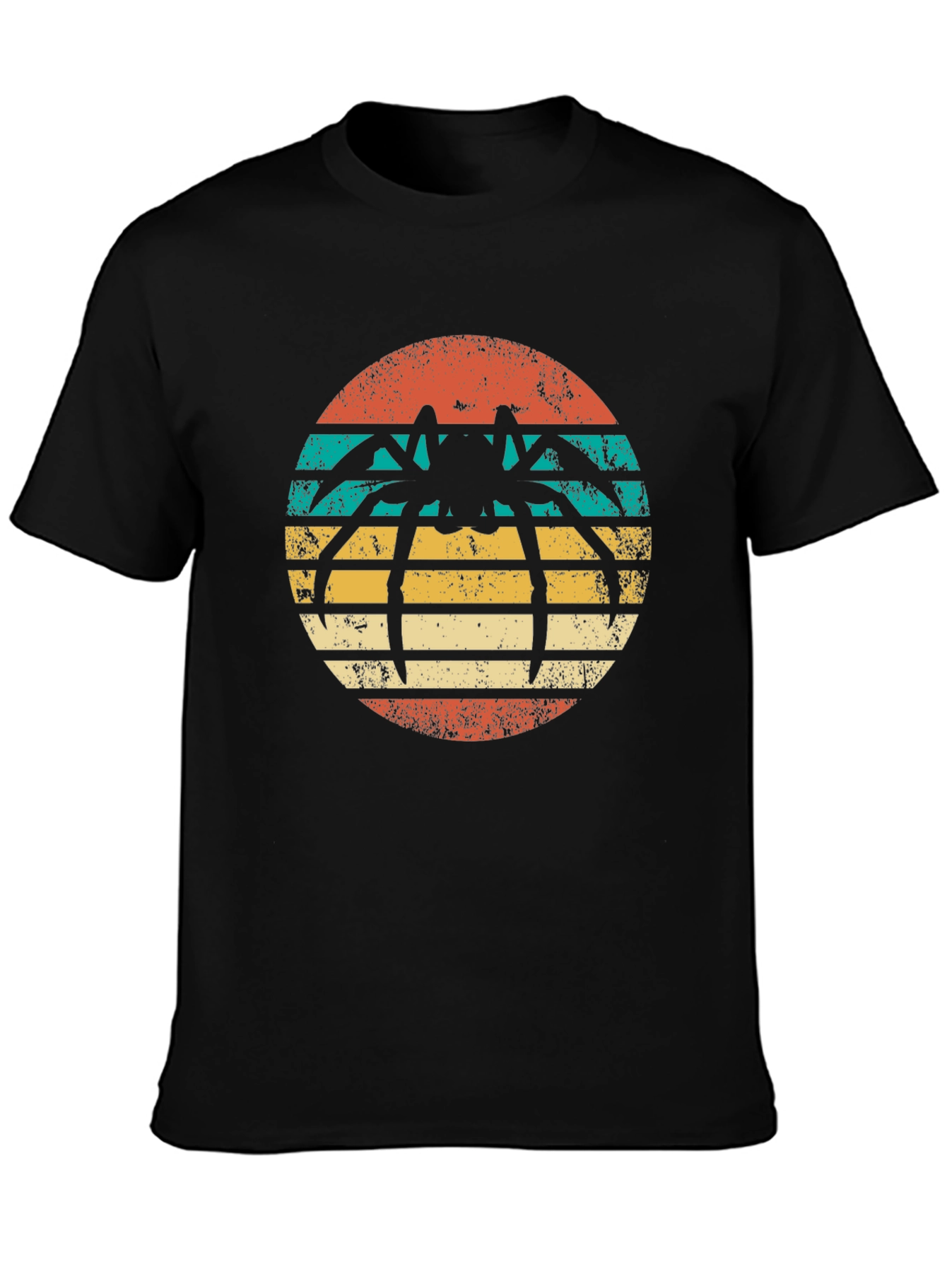Retro Spider Graphic T-Shirt - Black