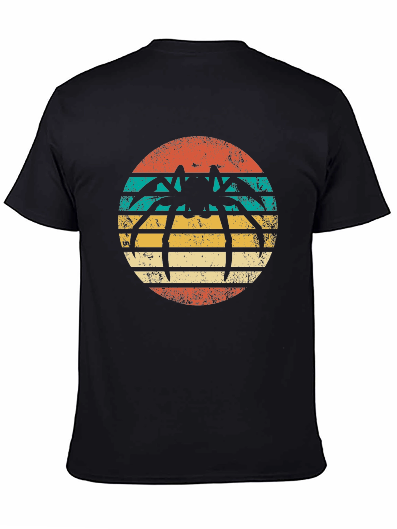 Retro Spider Graphic T-Shirt - Black