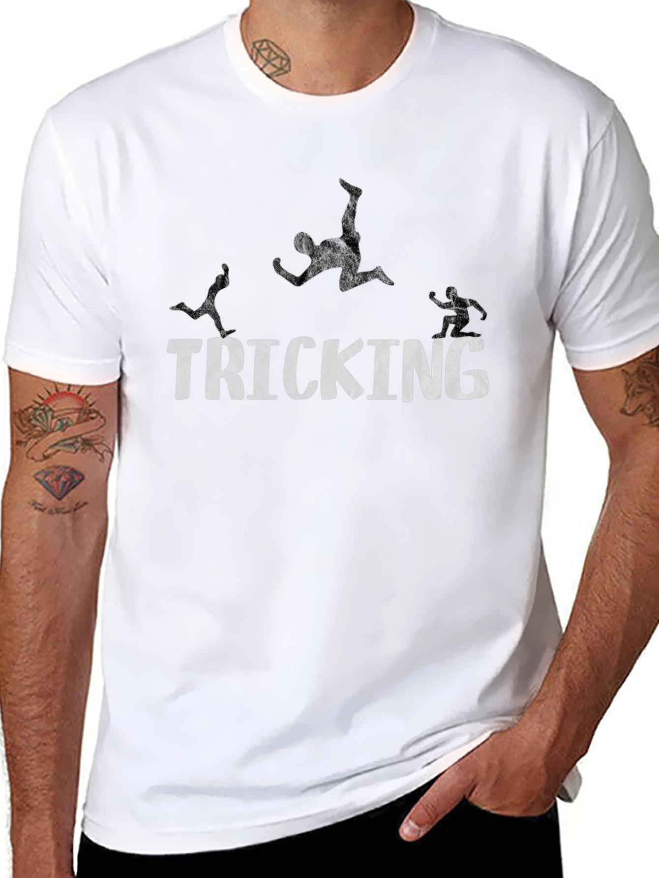 Tricking Silhouette Graphic T-Shirt Black