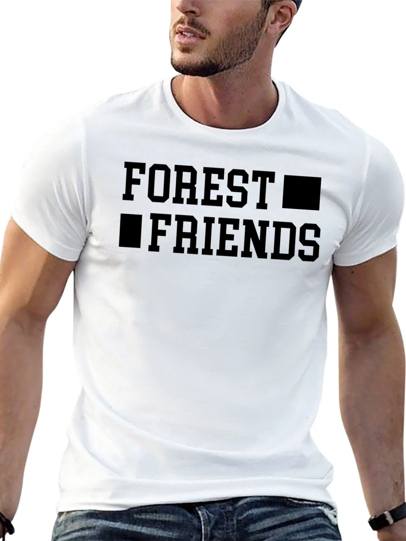 Forest Friends Graphic Tee - Black Crewneck