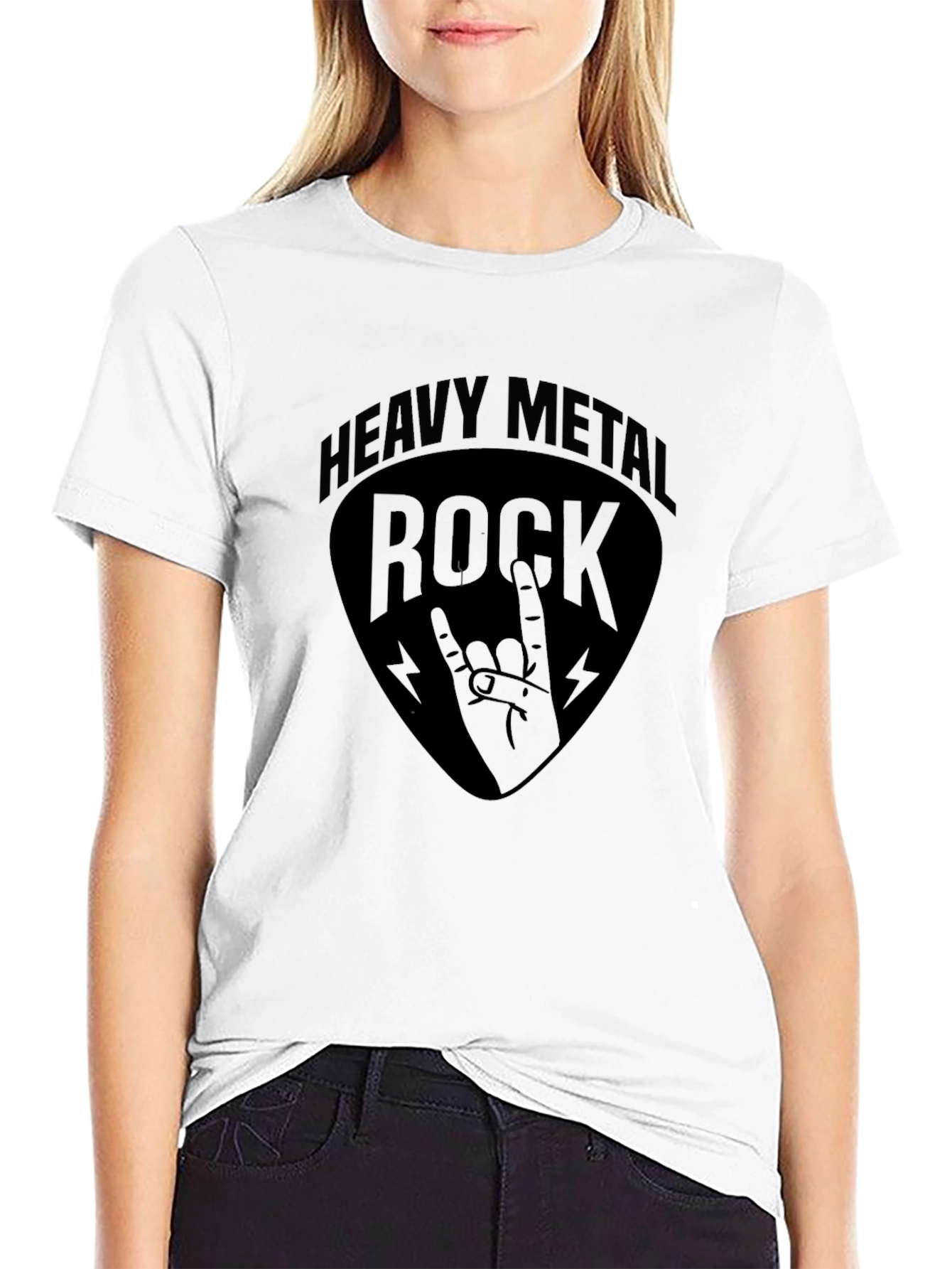 Heavy Metal Rock Graphic T-Shirt - Black