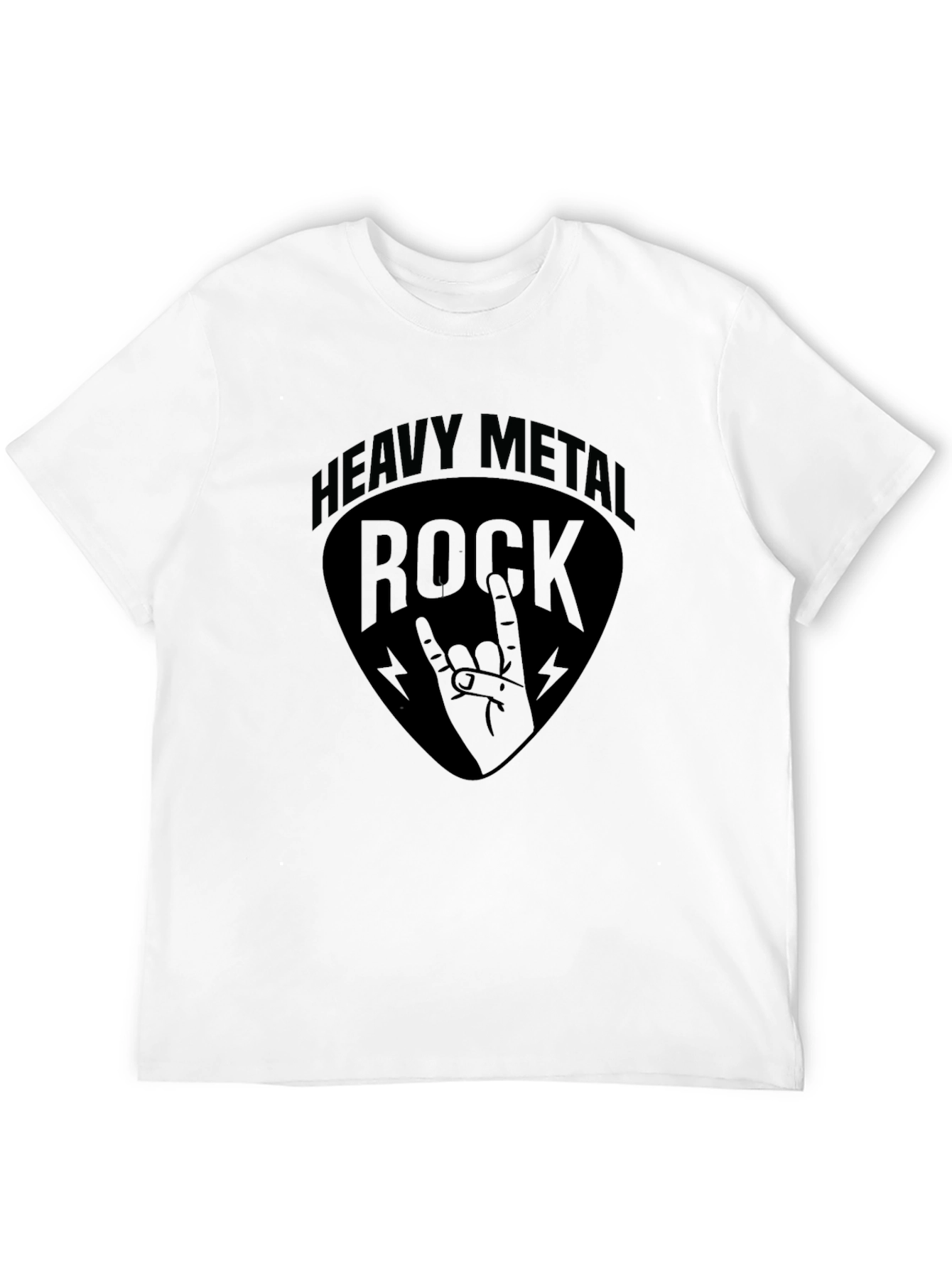 Heavy Metal Rock Graphic T-Shirt - Black