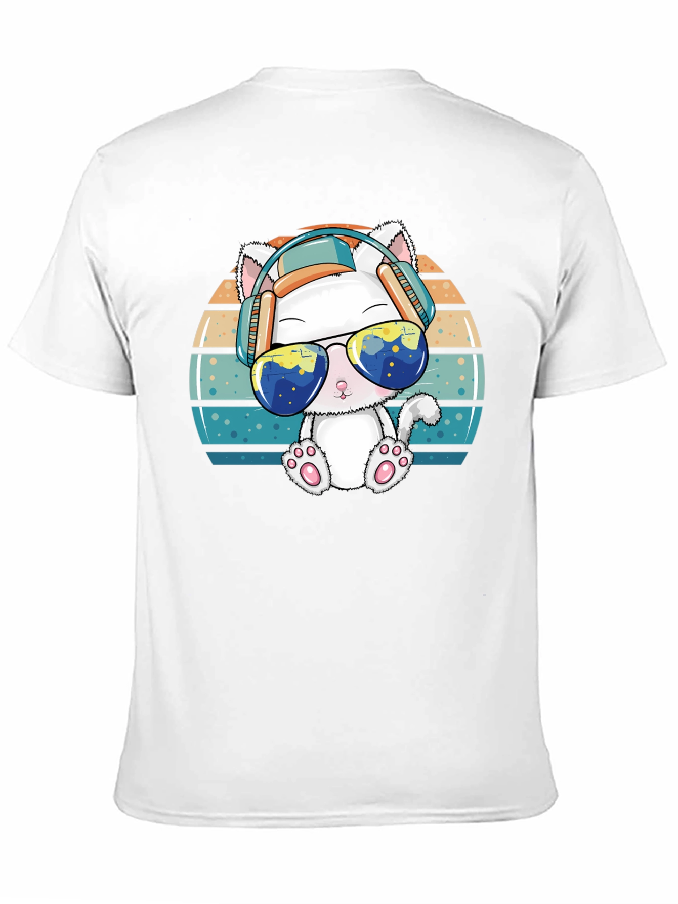 Cool Cat Retro Tee: Sun Tunes & Style