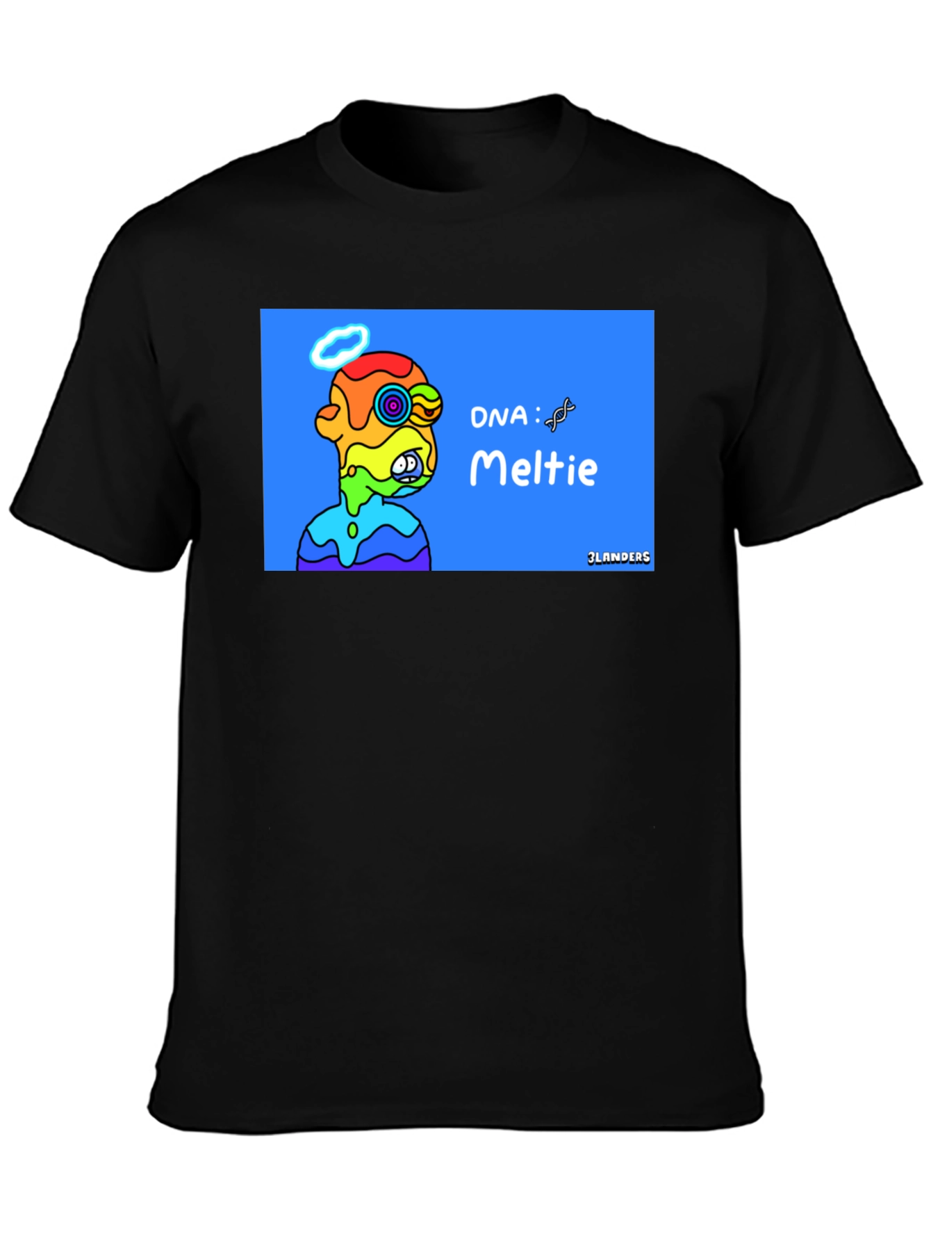 Melting Rainbow Character Graphic Tee - Cool Unique Design