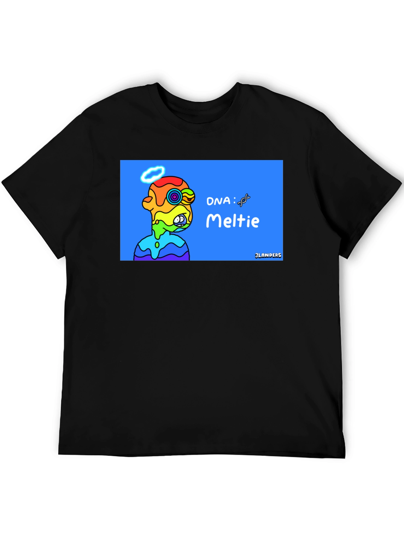 Melting Rainbow Character Graphic Tee - Cool Unique Design