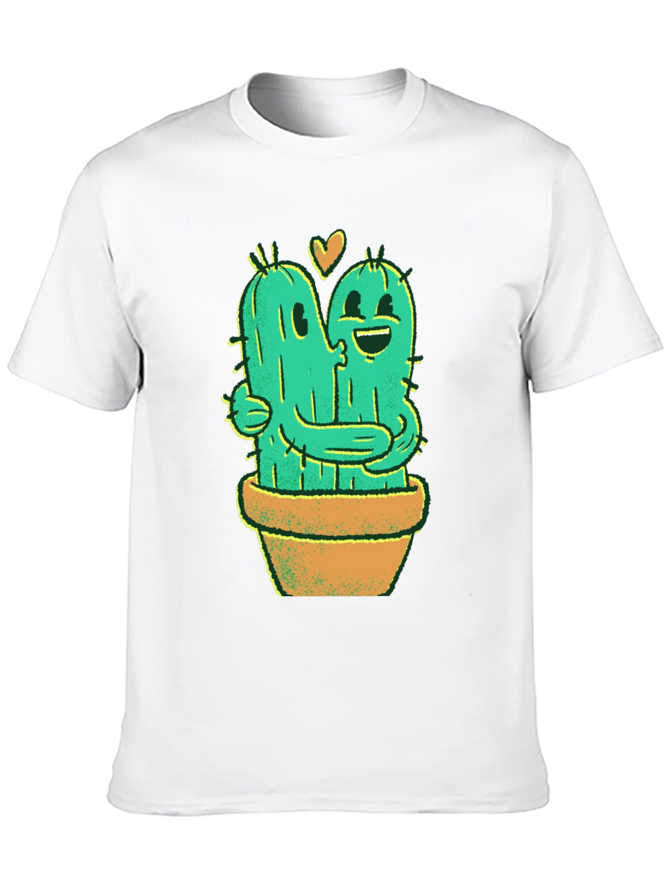 Cactus Love T-Shirt - Hugging Cactus Design