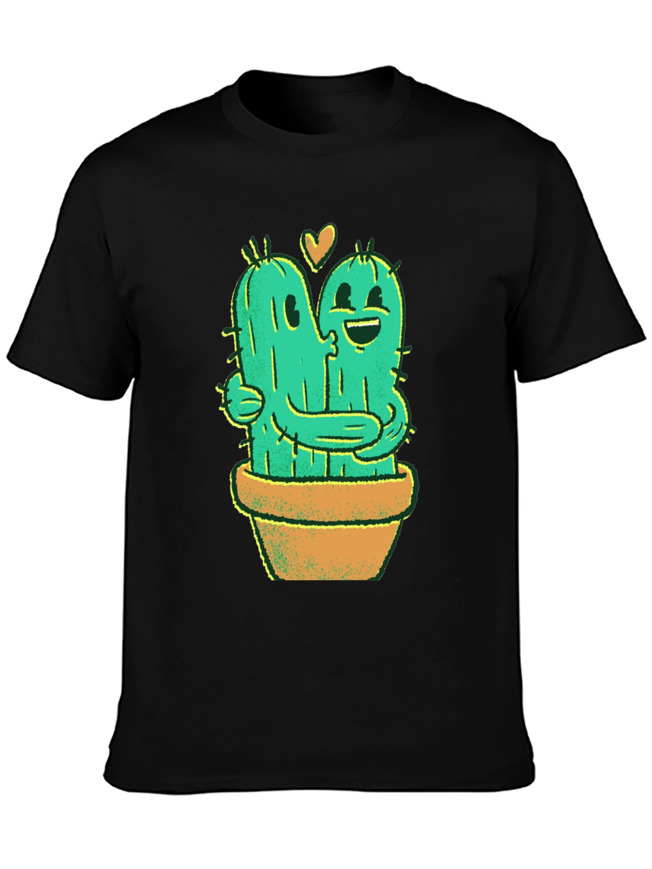 Cactus Love T-Shirt - Hugging Cactus Design