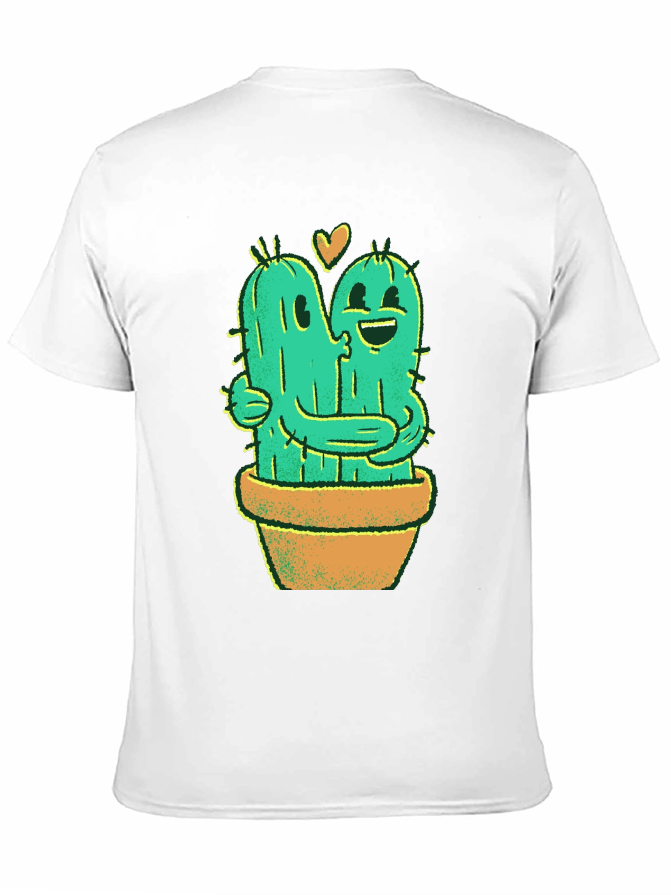 Cactus Love T-Shirt - Hugging Cactus Design