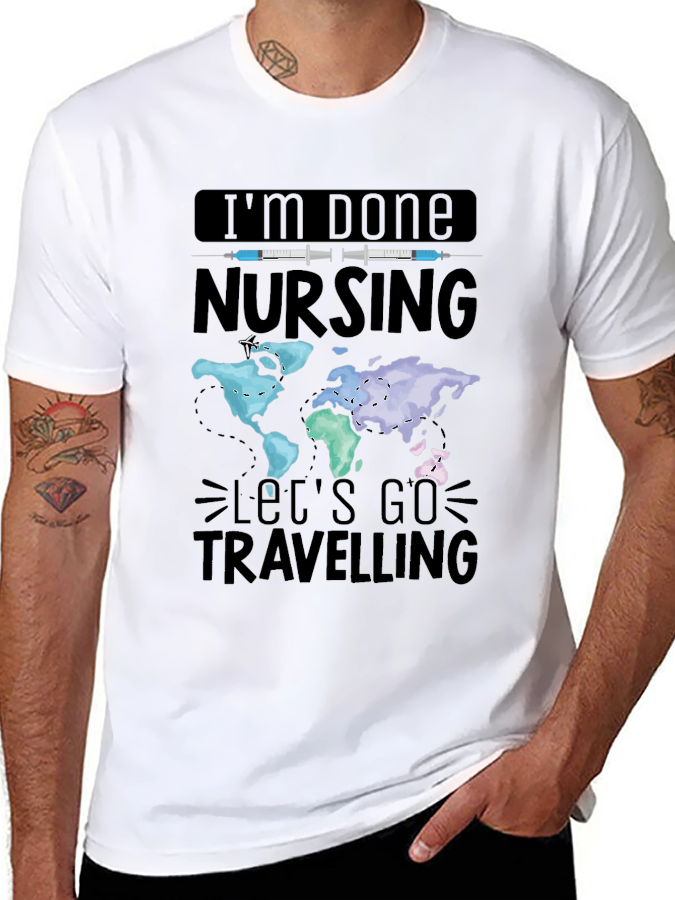 Im Done Nursing Lets Go Travelling T-Shirt