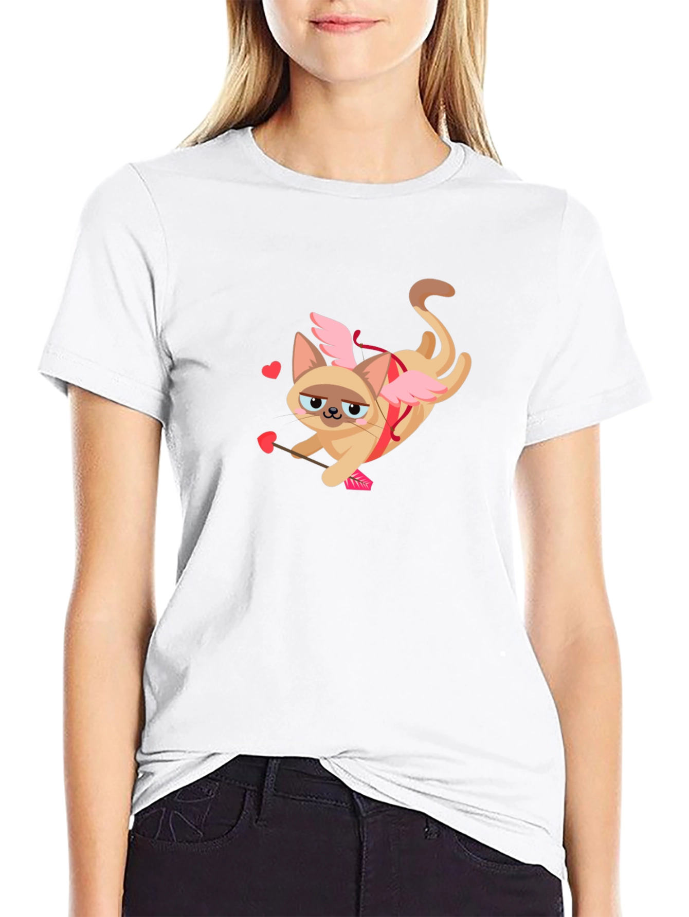 Cupid Cat Valentines Day T-Shirt