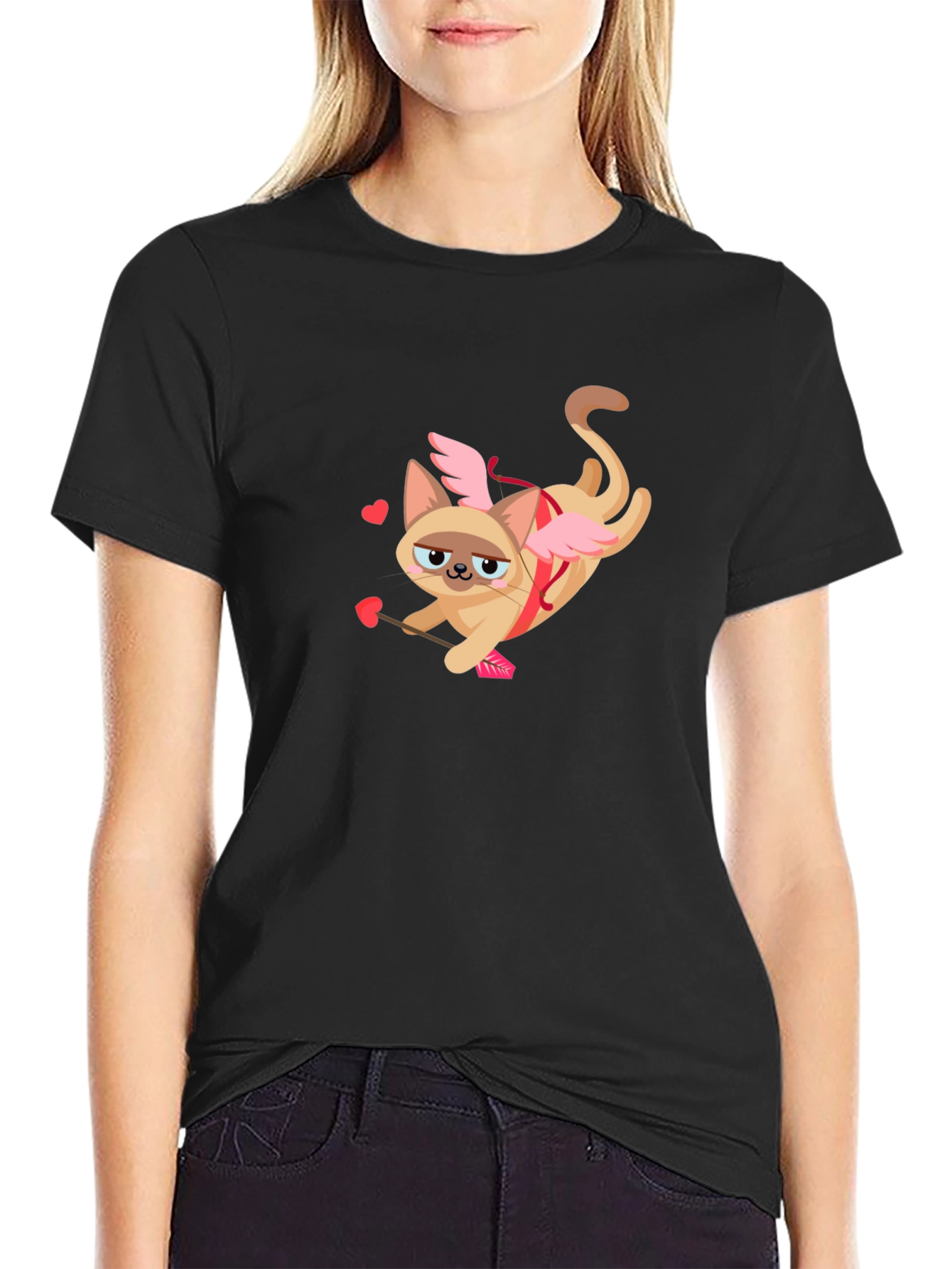 Cupid Cat Valentines Day T-Shirt