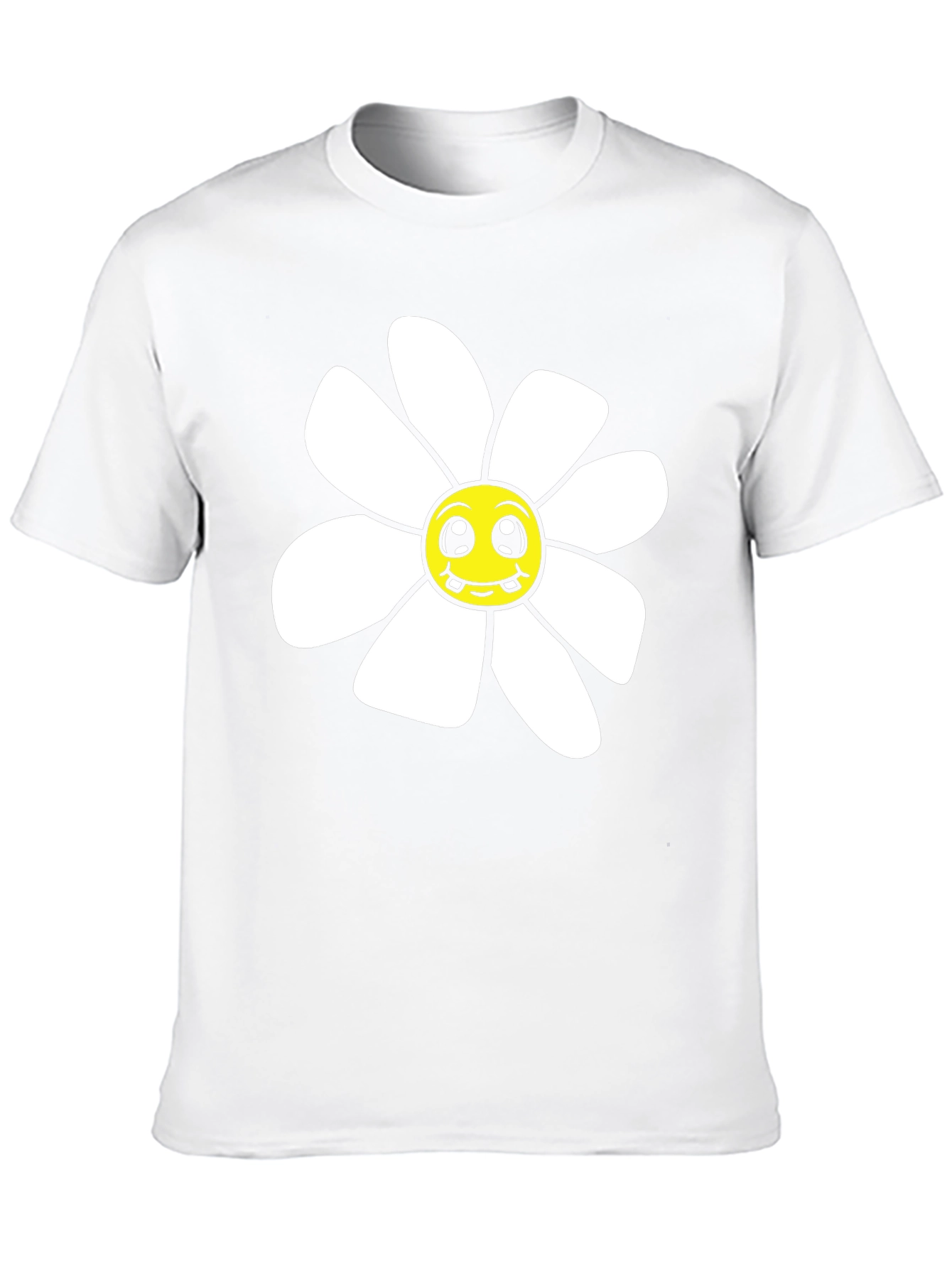 Daisy Graphic T-Shirt - Black Cotton Blend