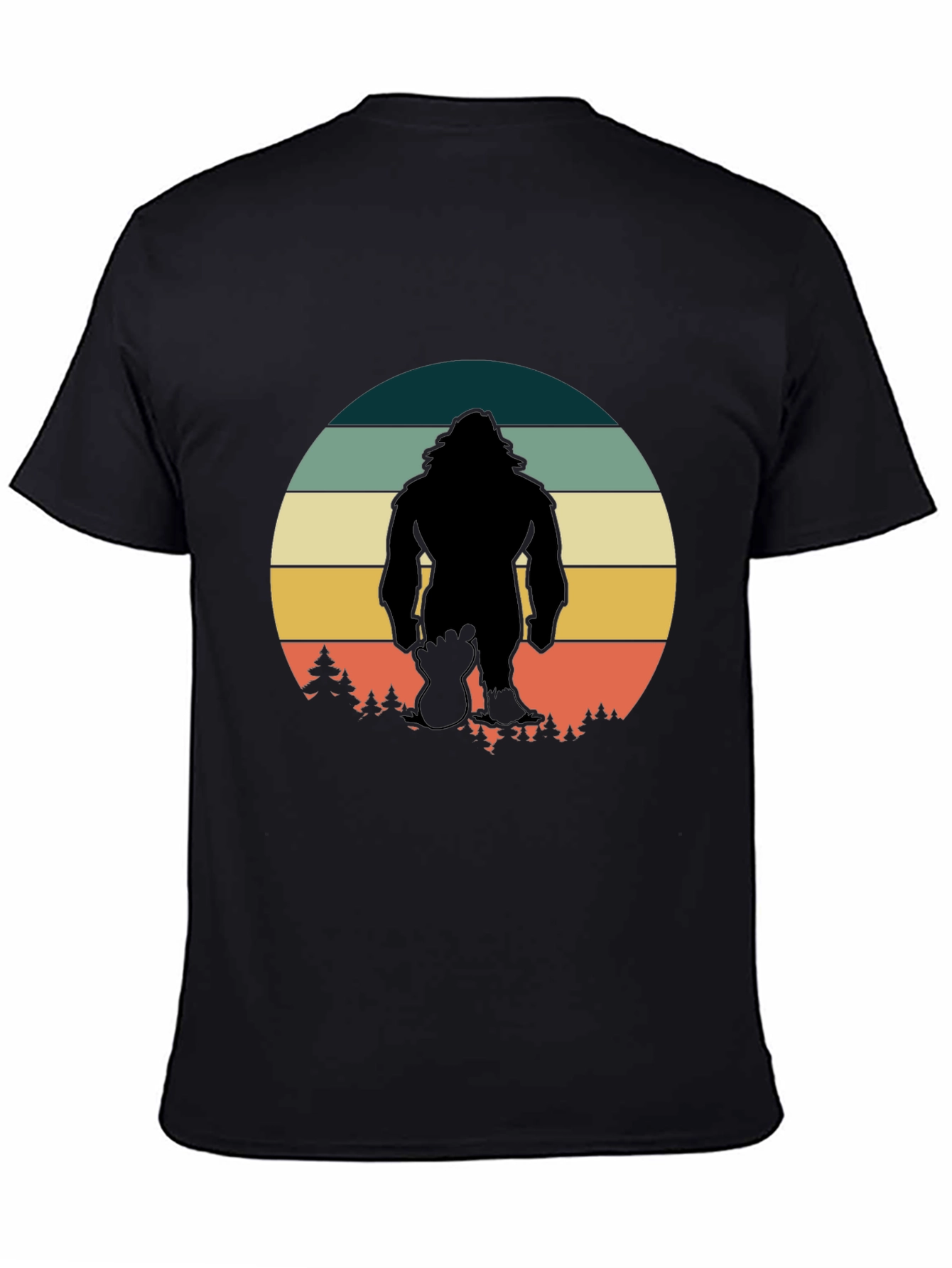Retro Bigfoot T-Shirt - Black Graphic Tee