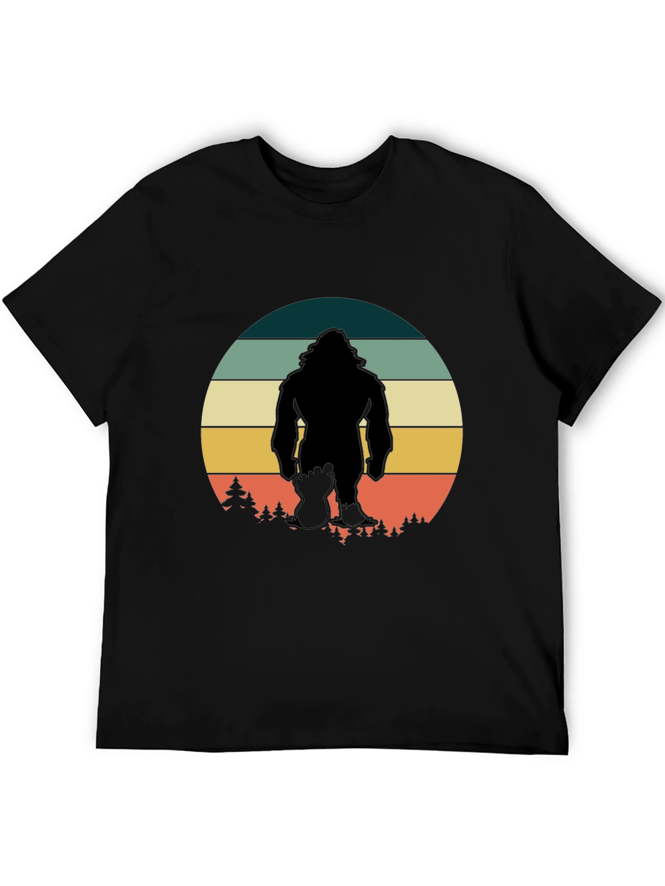 Retro Bigfoot T-Shirt - Black Graphic Tee