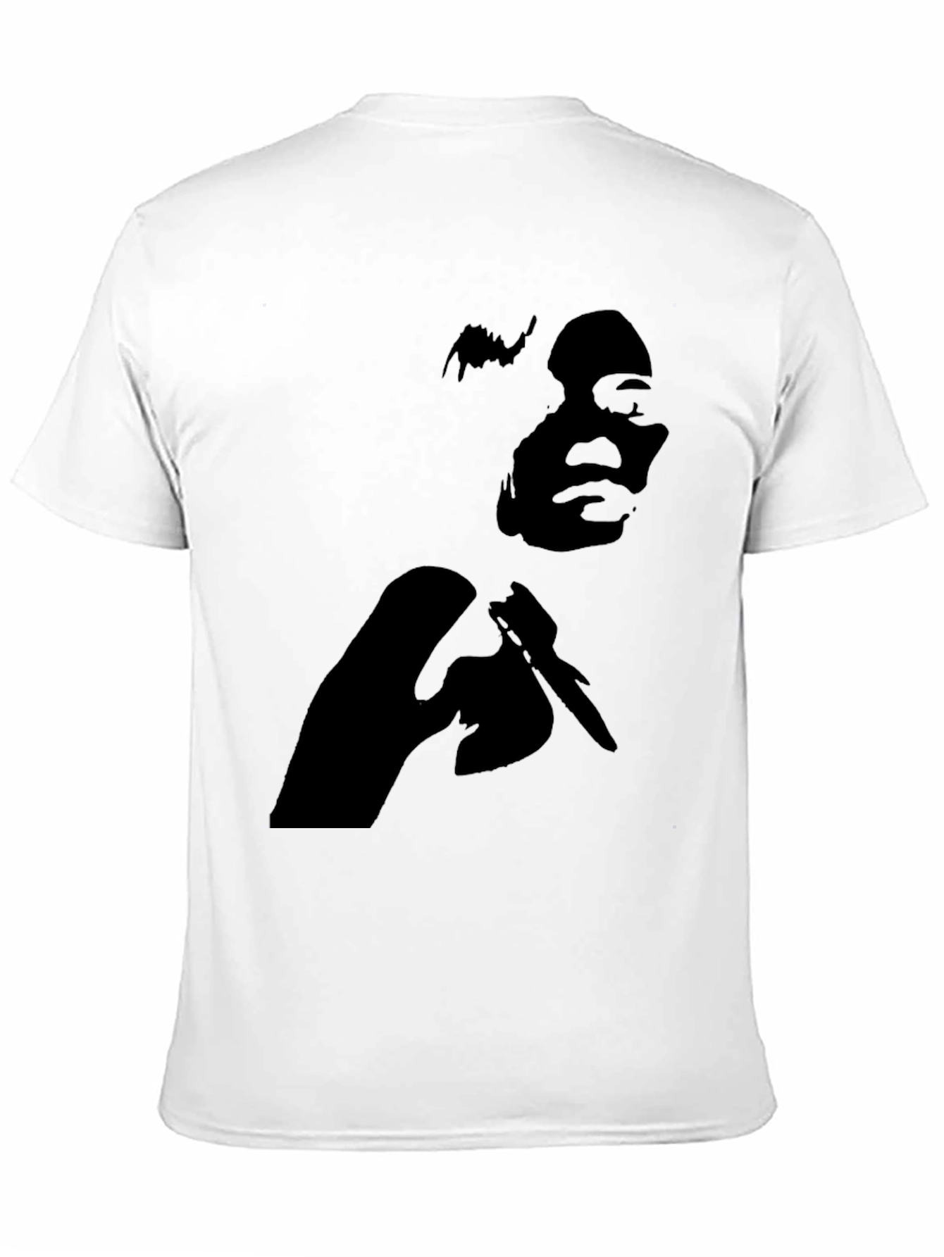 Black Graphic Tee - Silhouette Design Casual Style