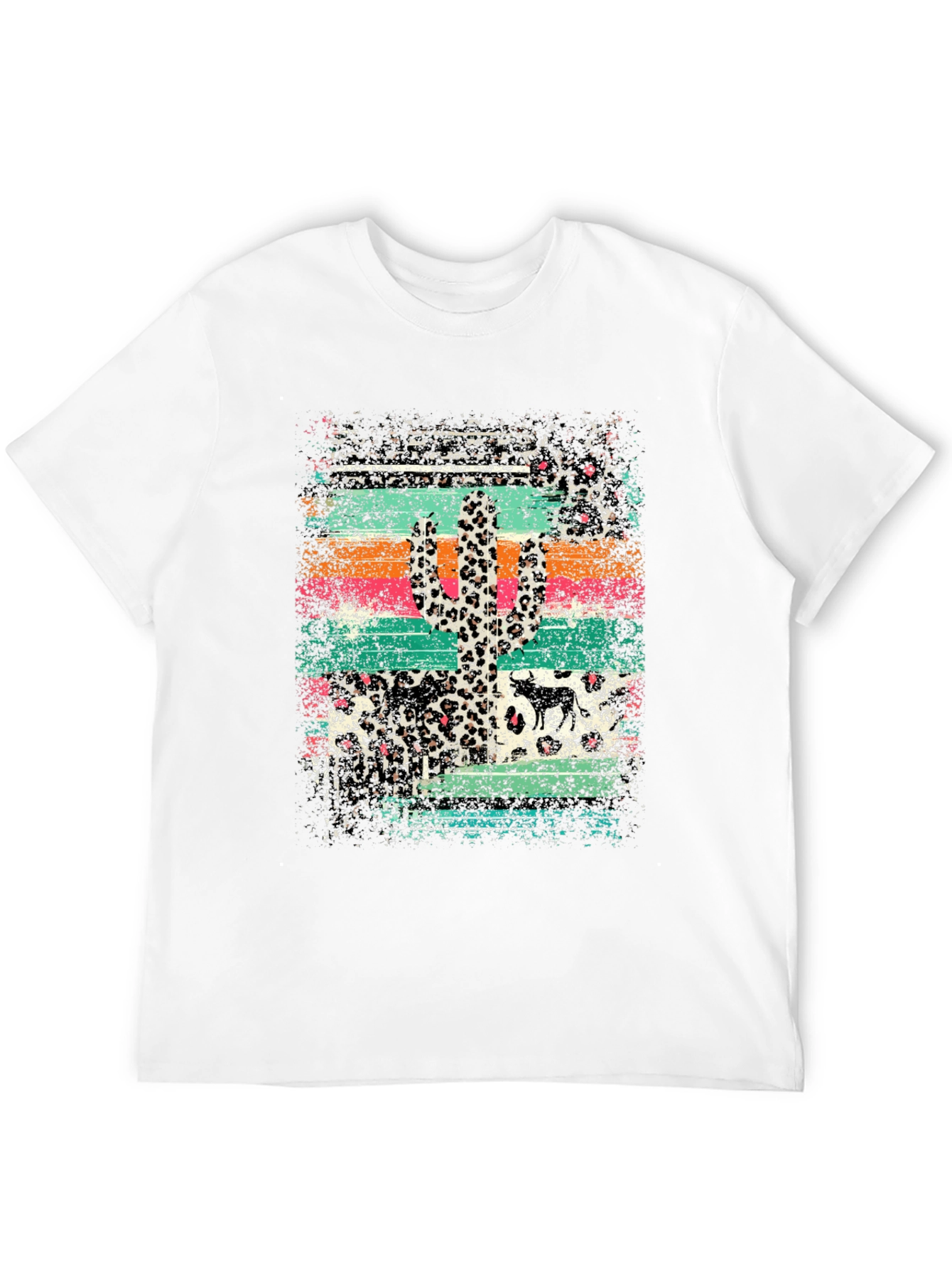 Southwestern Leopard Cactus Graphic Tee