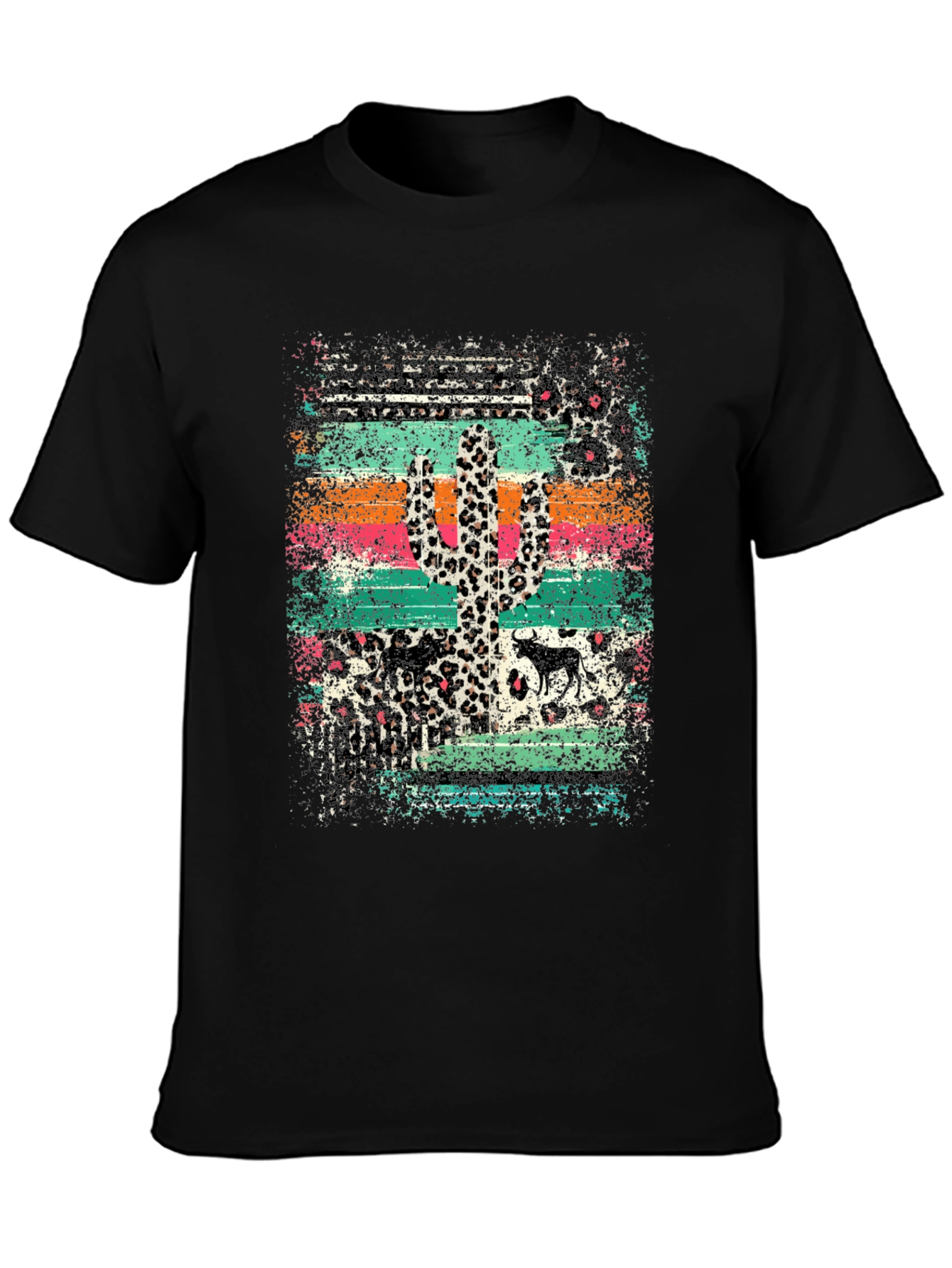 Southwestern Leopard Cactus Graphic Tee
