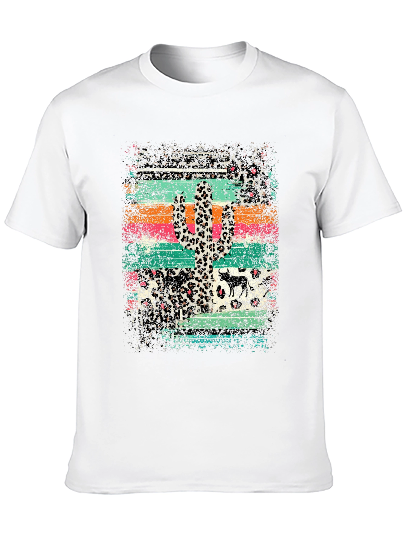 Southwestern Leopard Cactus Graphic Tee