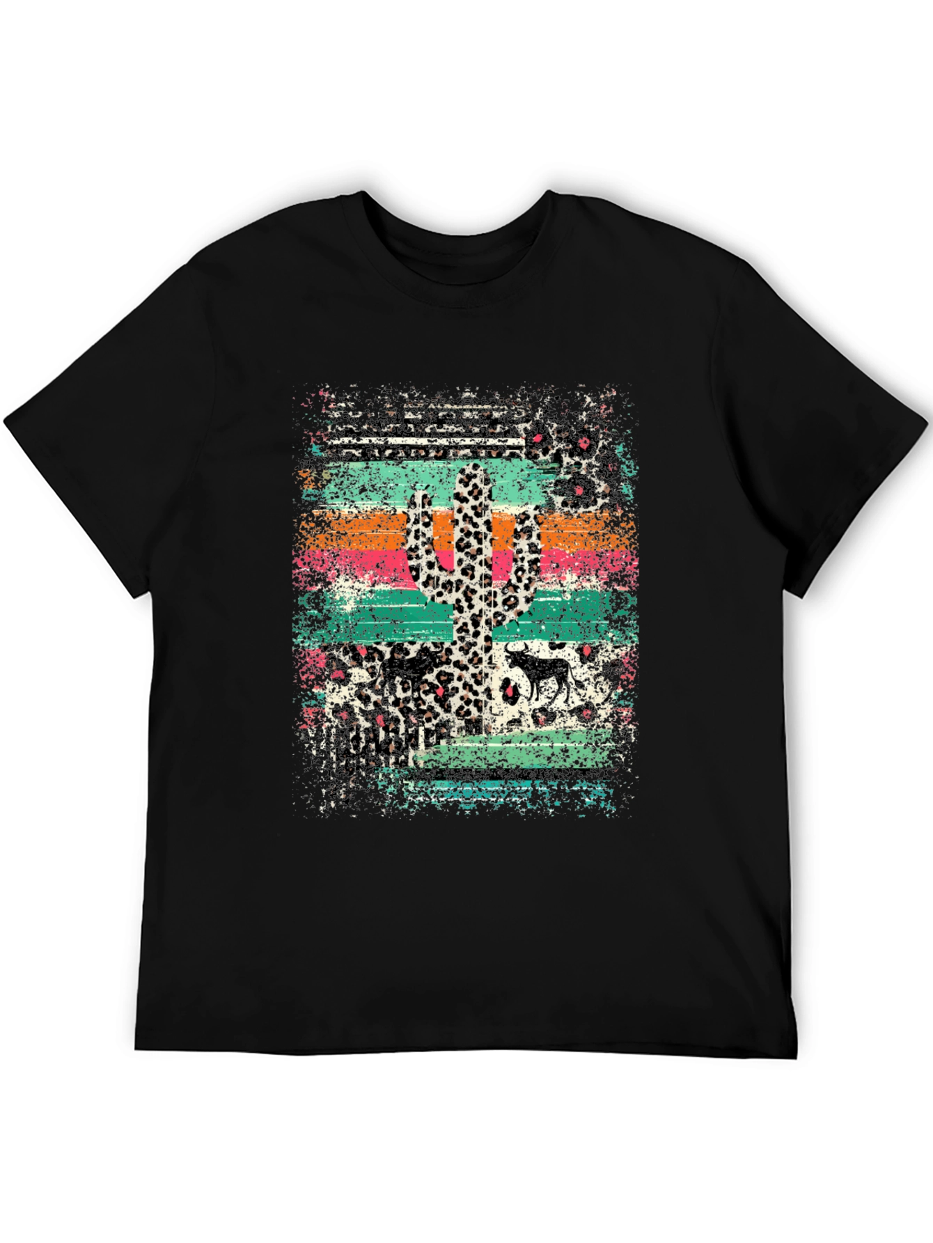 Southwestern Leopard Cactus Graphic Tee