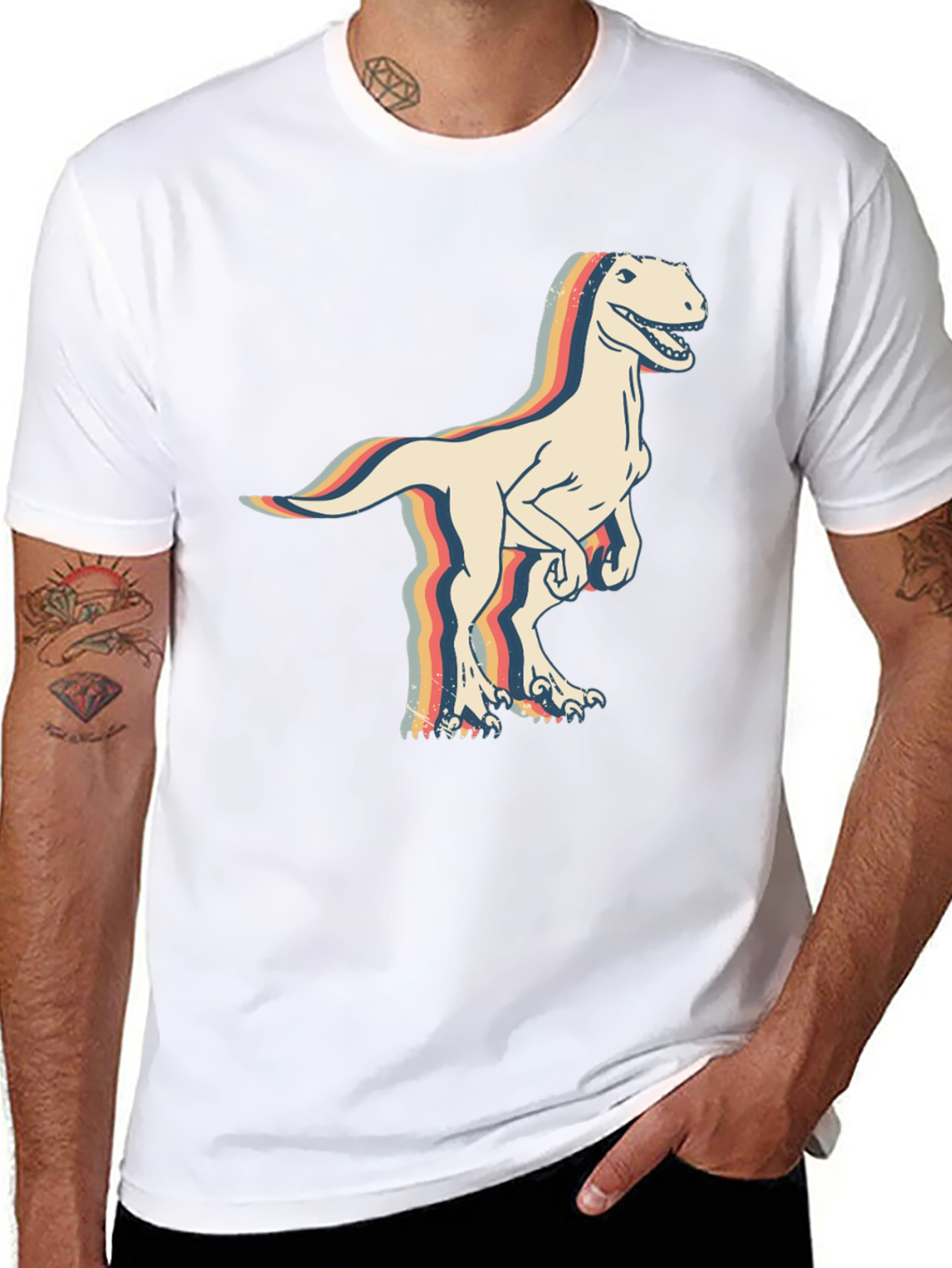 Retro Dinosaur Graphic T-Shirt