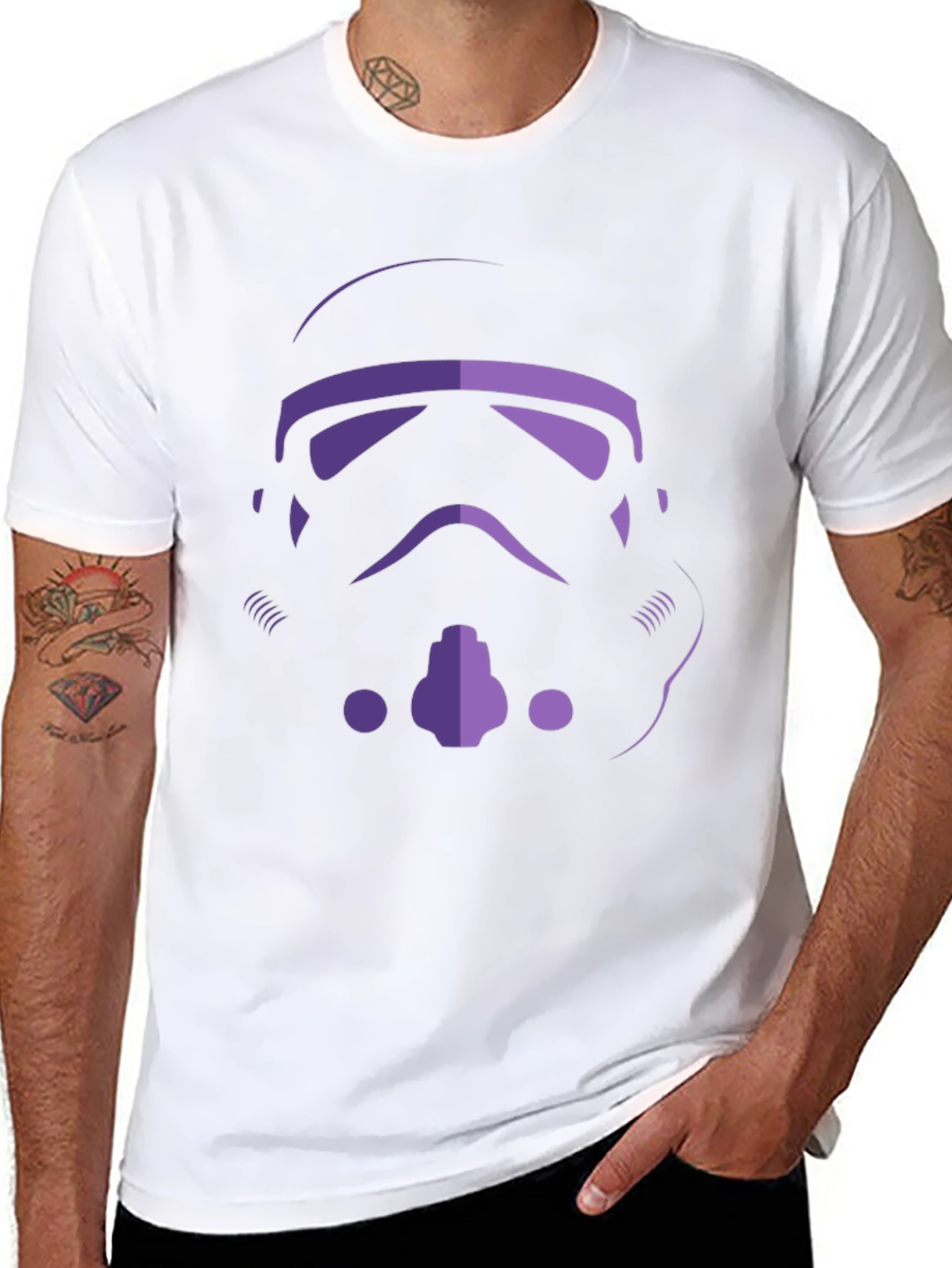 Stormtrooper Helmet Graphic Tee - Black