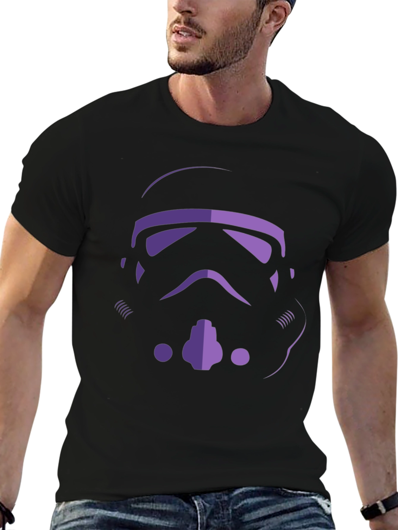 Stormtrooper Helmet Graphic Tee - Black
