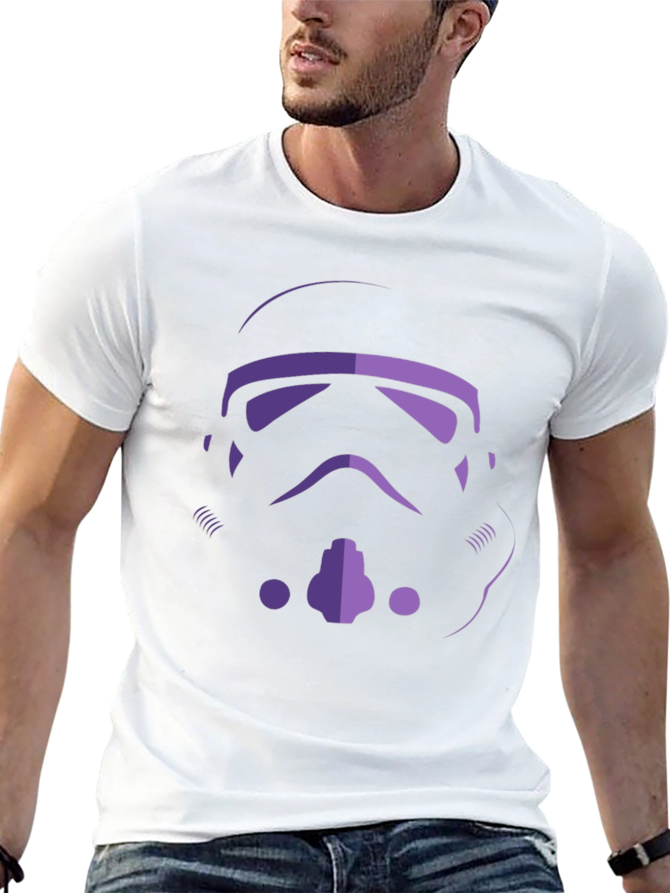 Stormtrooper Helmet Graphic Tee - Black