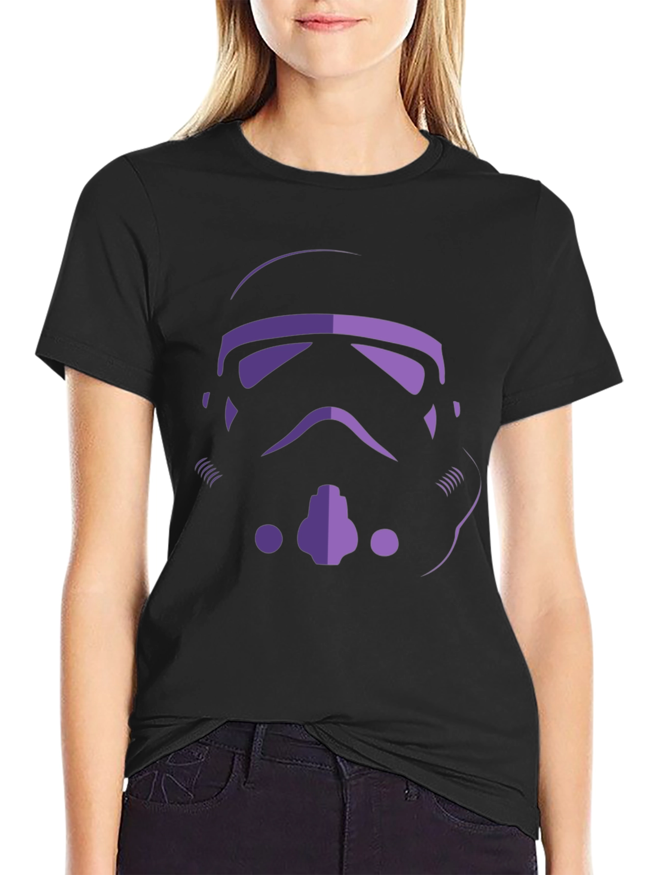 Stormtrooper Helmet Graphic Tee - Black