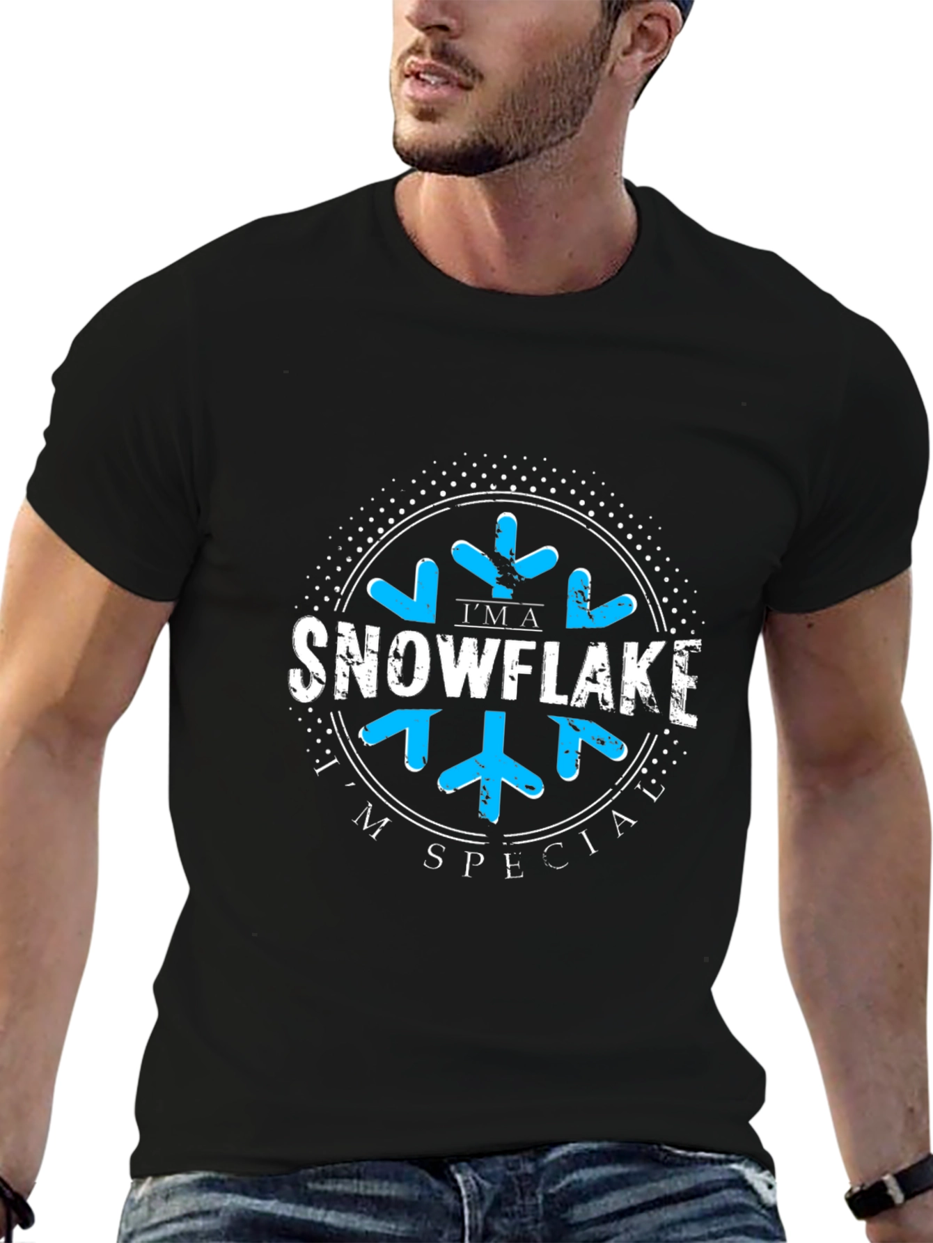 Im a Snowflake Im Special Black Graphic Tee