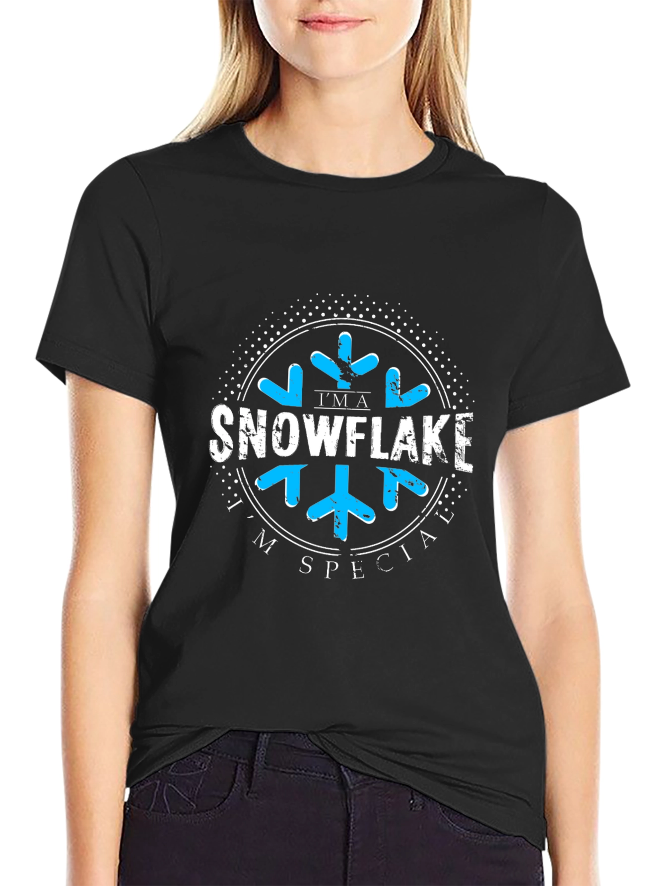 Im a Snowflake Im Special Black Graphic Tee
