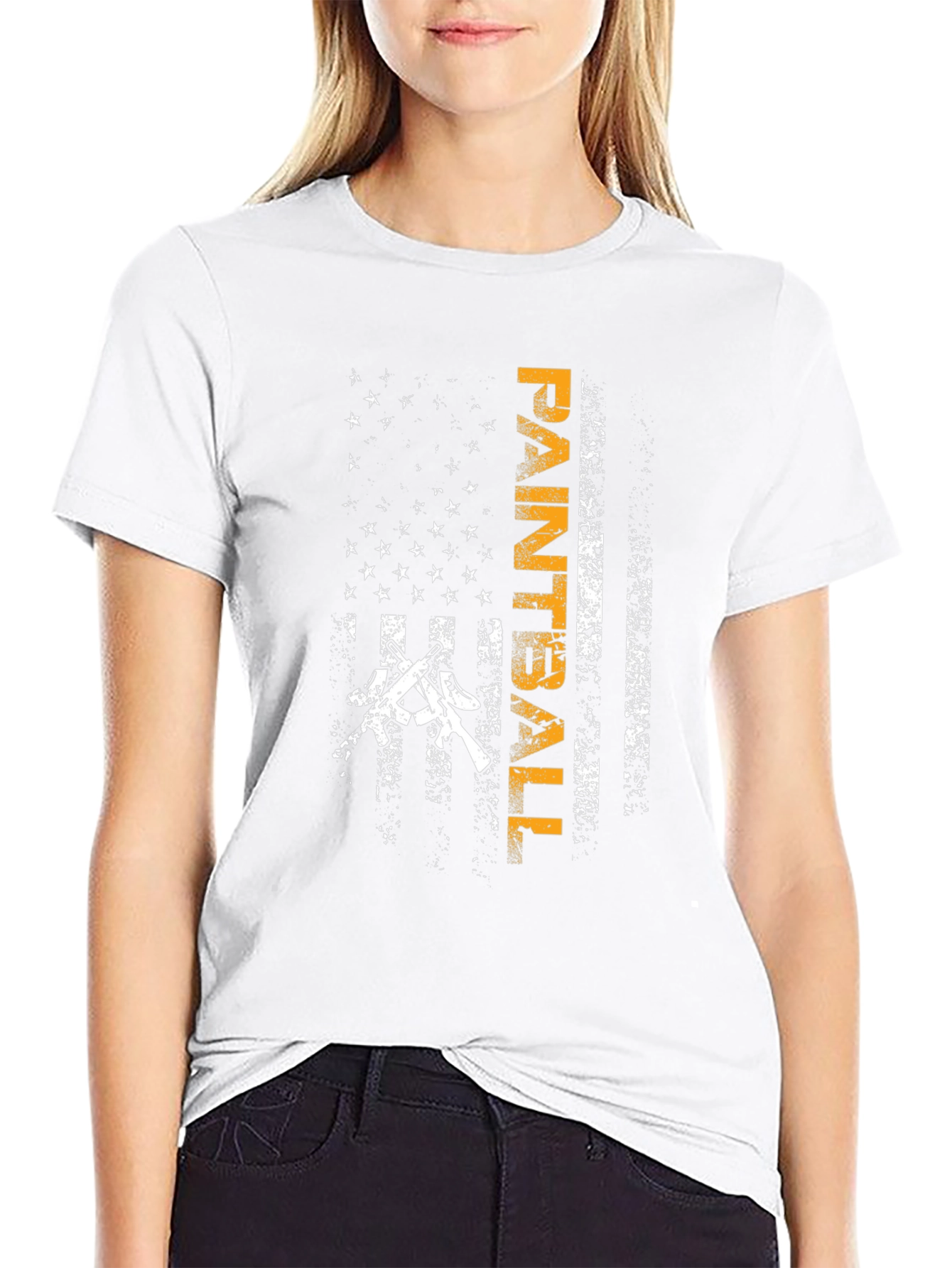 Paintball American Flag Graphic T-Shirt