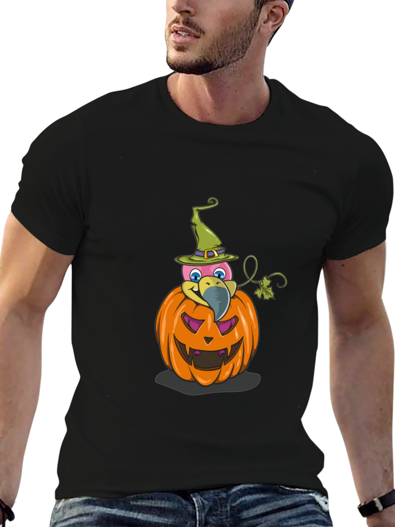 Halloween Flamingo Pumpkin T-Shirt